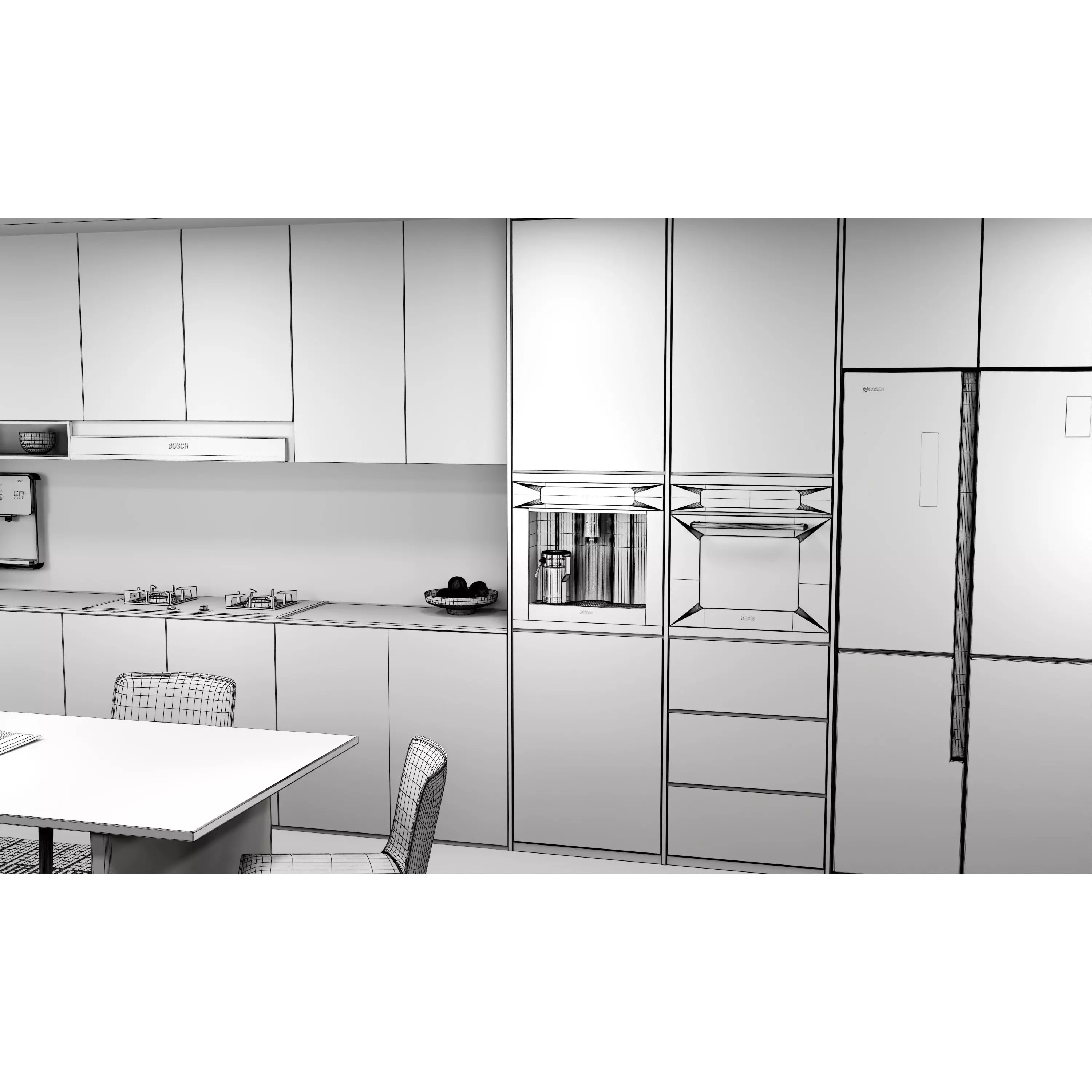 Kitchen Interior 01 - Game-Ready 3D Model