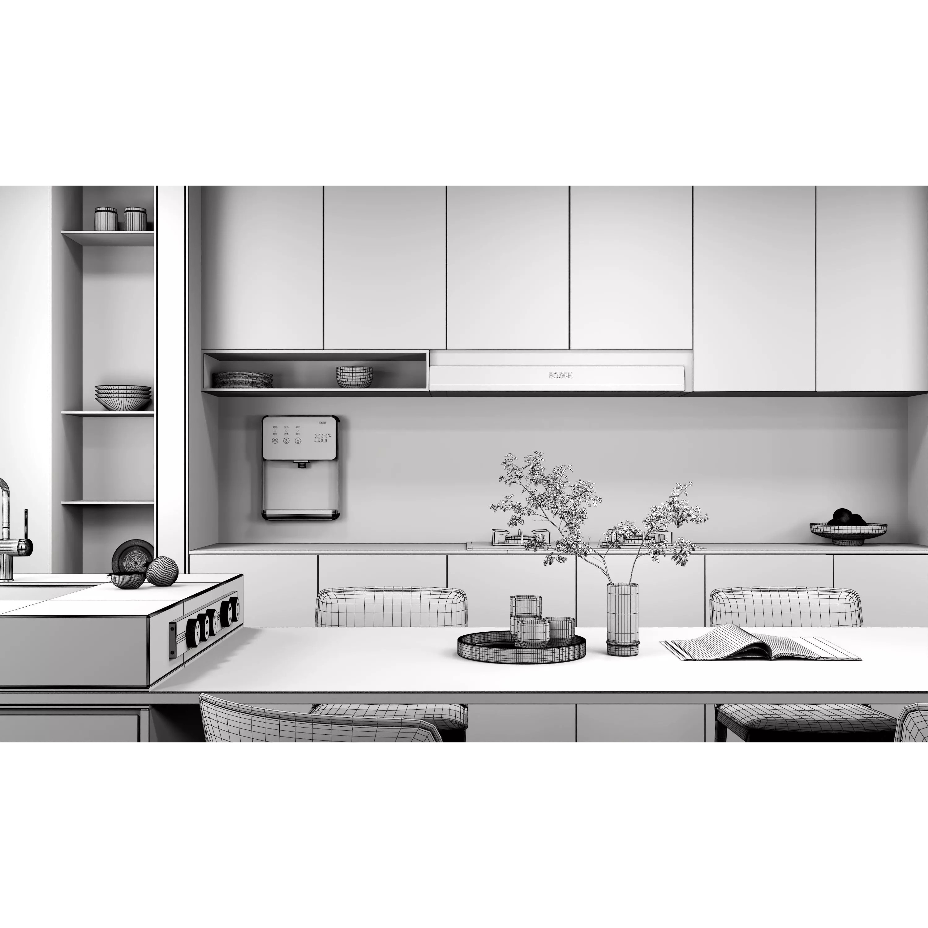 Kitchen Interior 01 - Game-Ready 3D Model - View 12