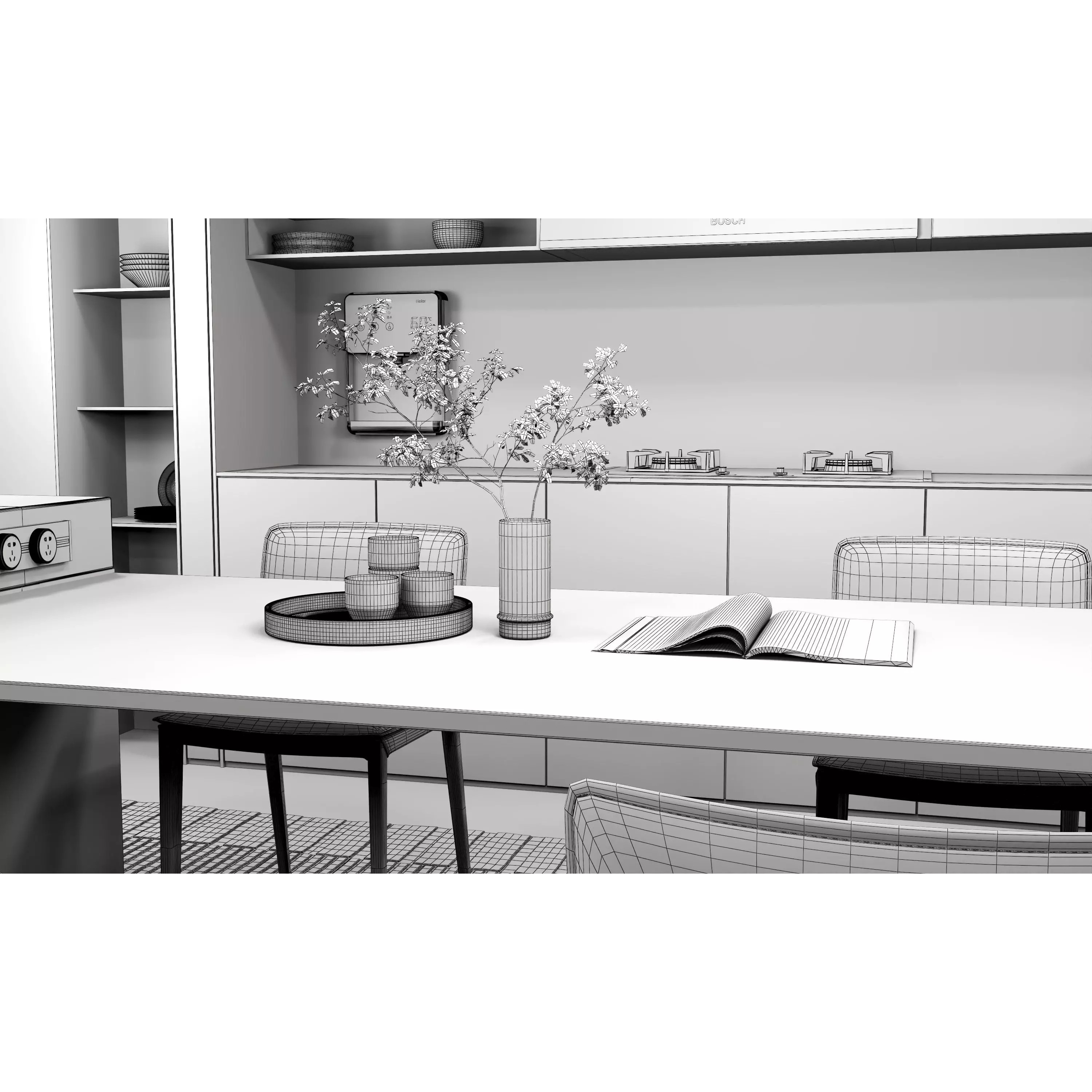 Kitchen Interior 01 - Game-Ready 3D Model - View 13