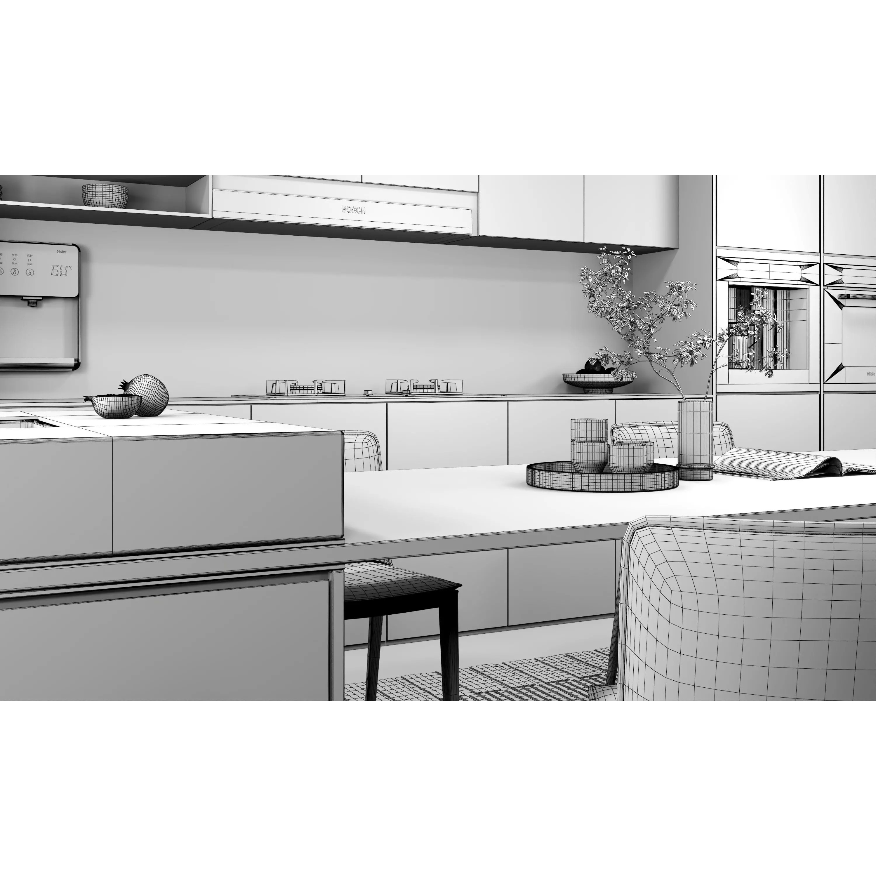 Kitchen Interior 01 - Game-Ready 3D Model - View 15
