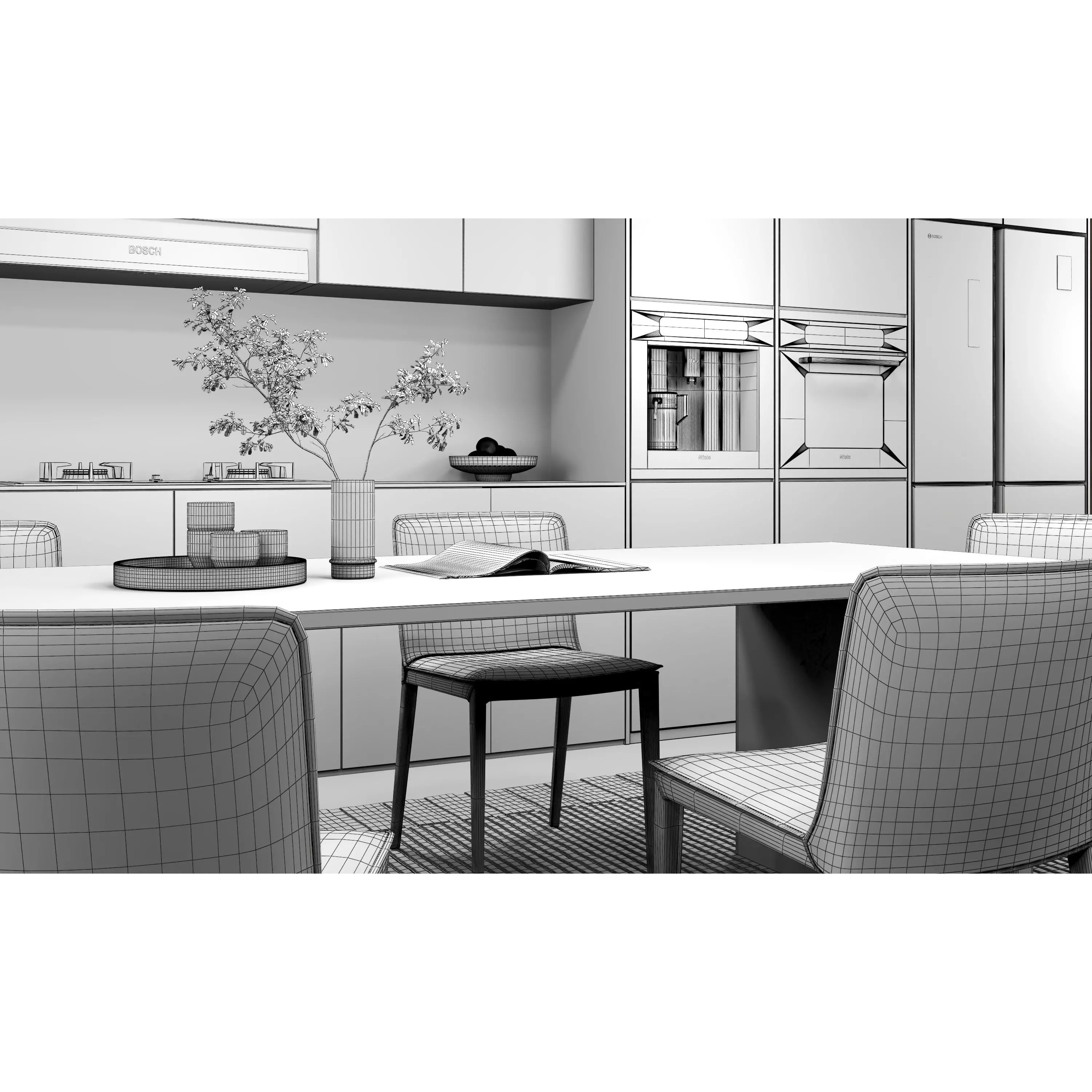 Kitchen Interior 01 - Game-Ready 3D Model - View 16
