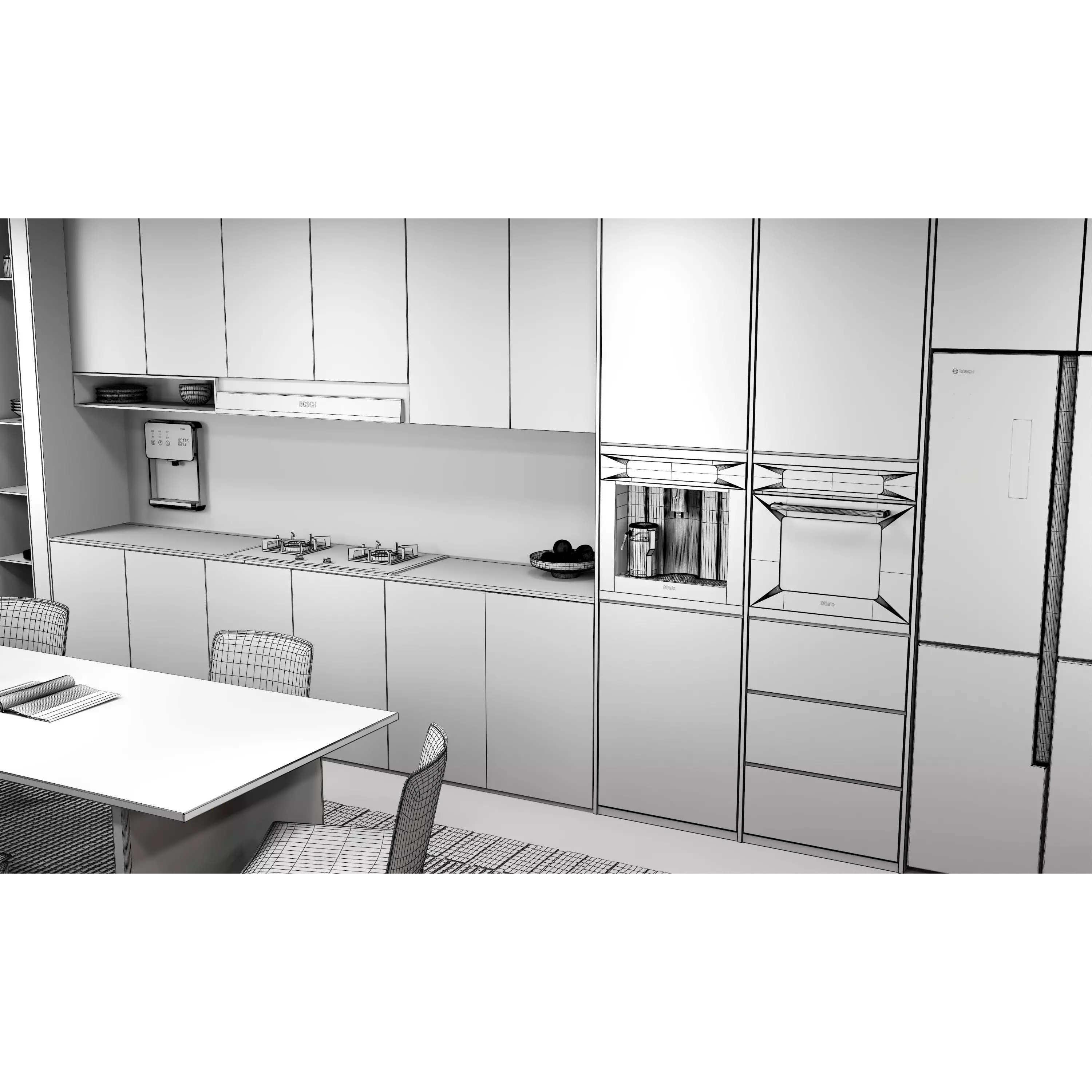 Kitchen Interior 01 - Game-Ready 3D Model - View 17