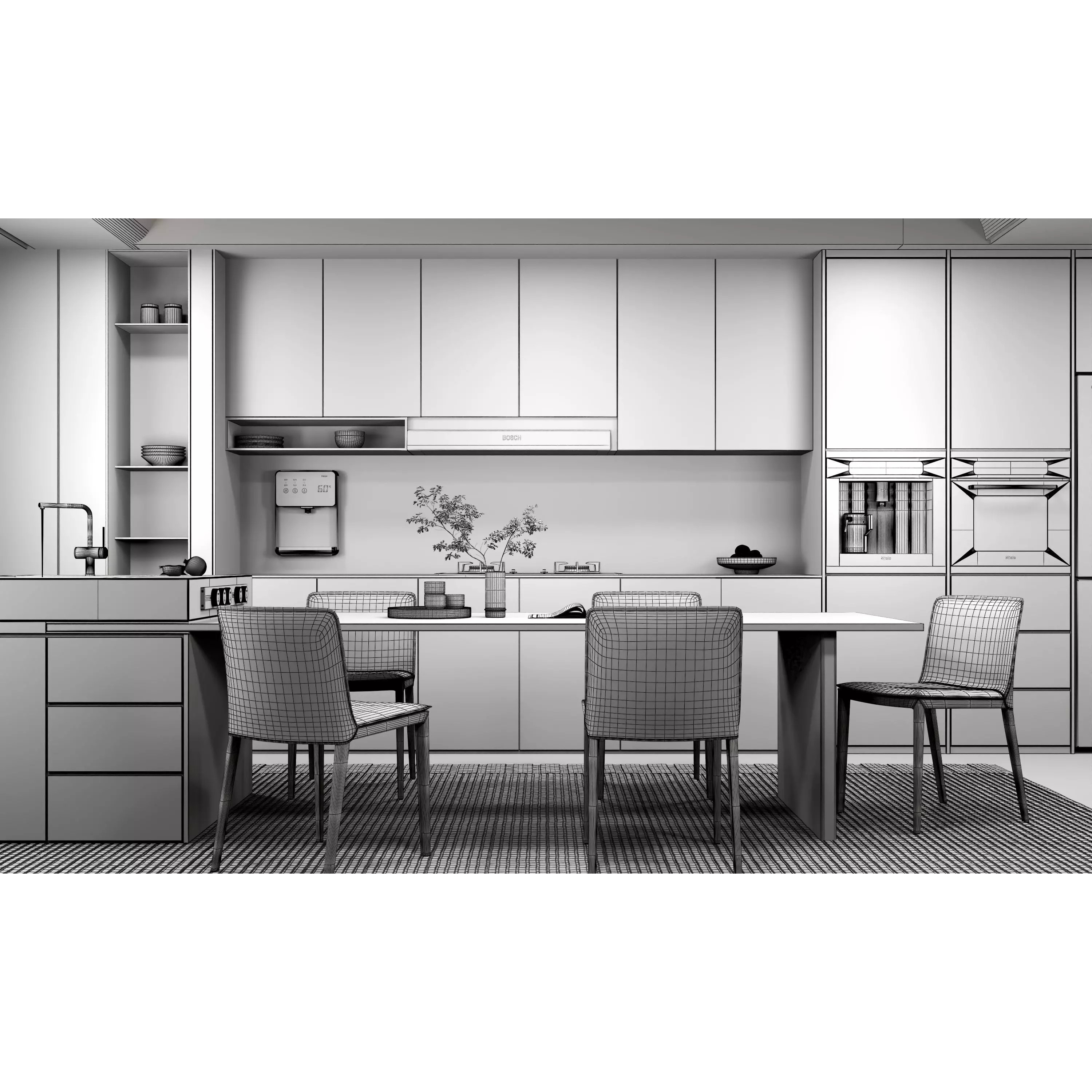 Kitchen Interior 01 - Game-Ready 3D Model - View 18