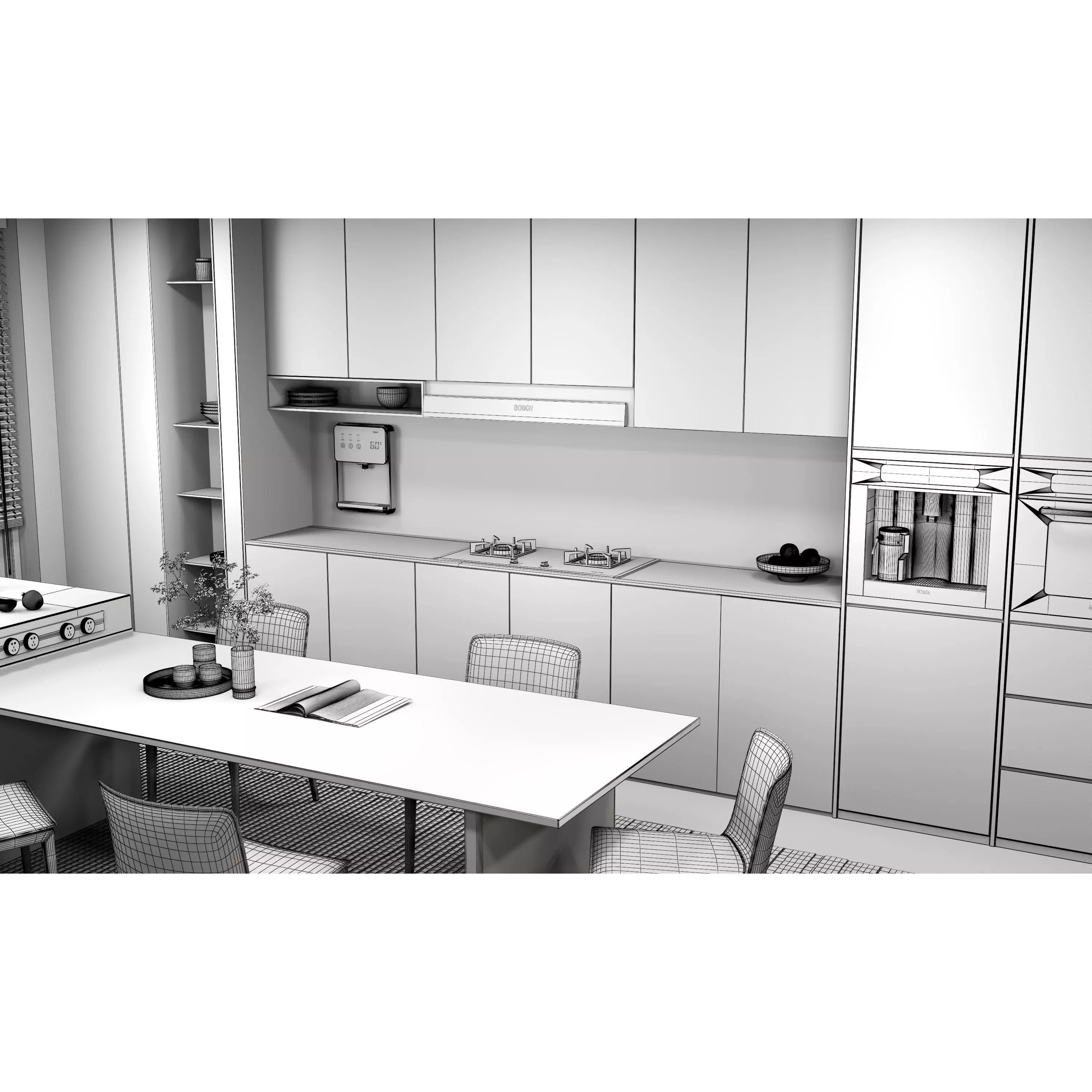 Kitchen Interior 01 - Game-Ready 3D Model - View 19