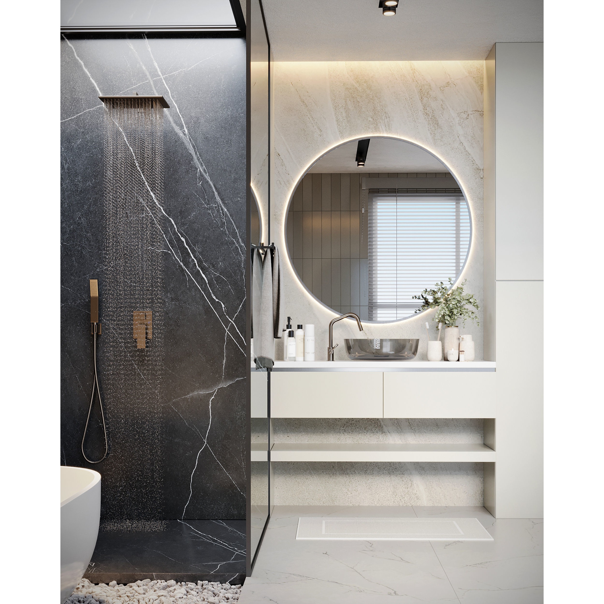 Bathroom Design 01 - Game-Ready 3D Model - View 7