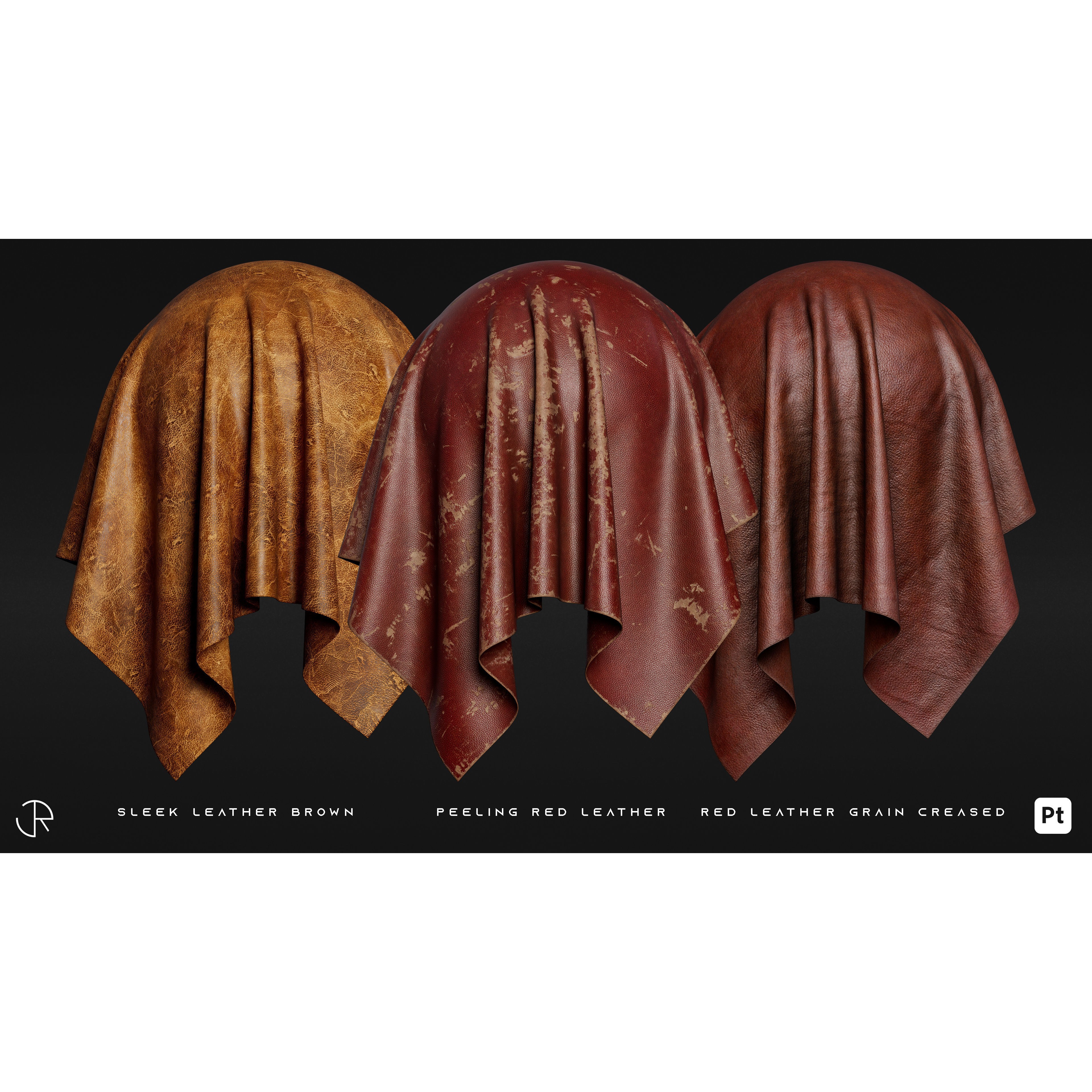 Realistic Leather Smart Materials for Substance Painter - 3D Model - View 10