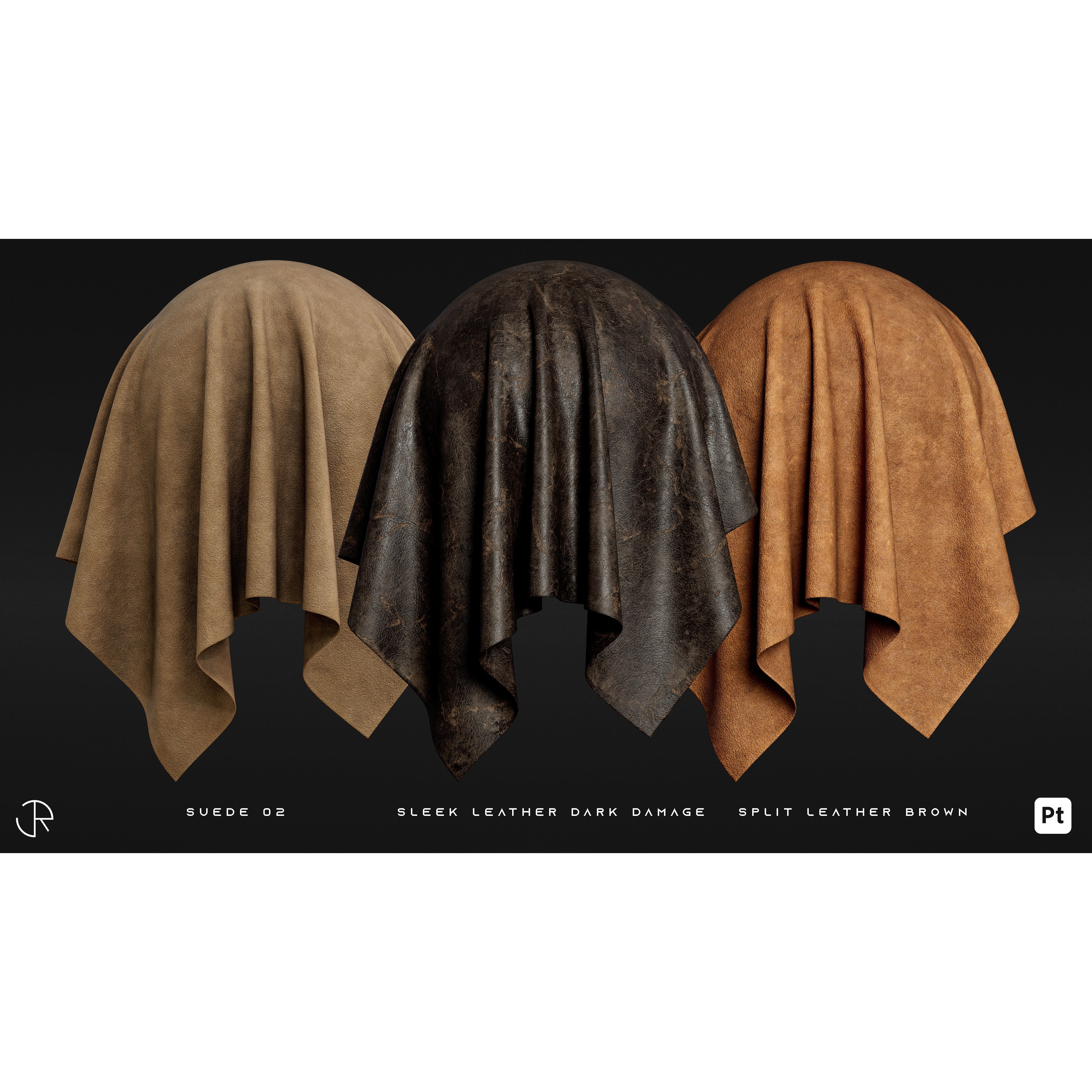 Realistic Leather Smart Materials for Substance Painter - 3D Model - View 11