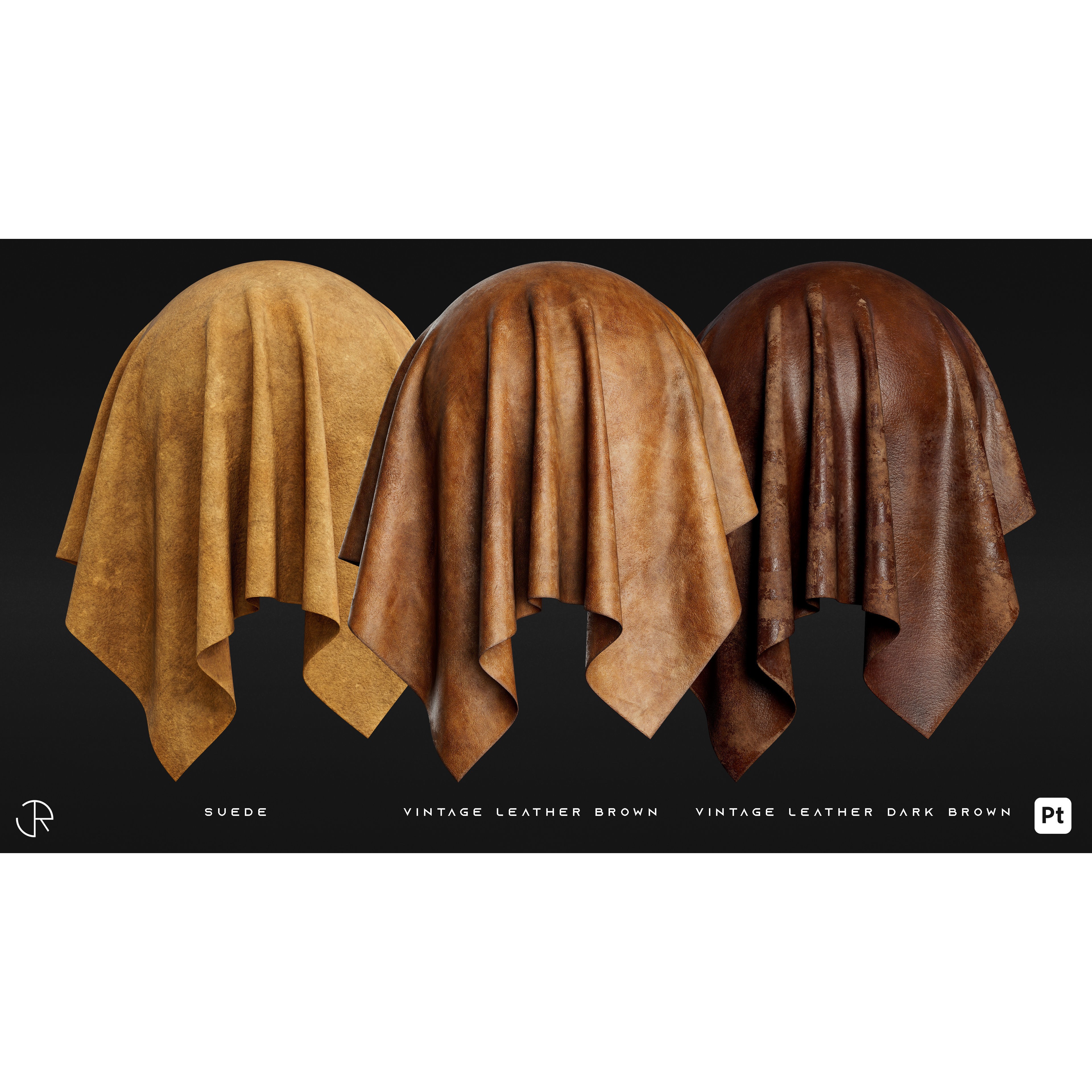 Realistic Leather Smart Materials for Substance Painter - 3D Model - View 12