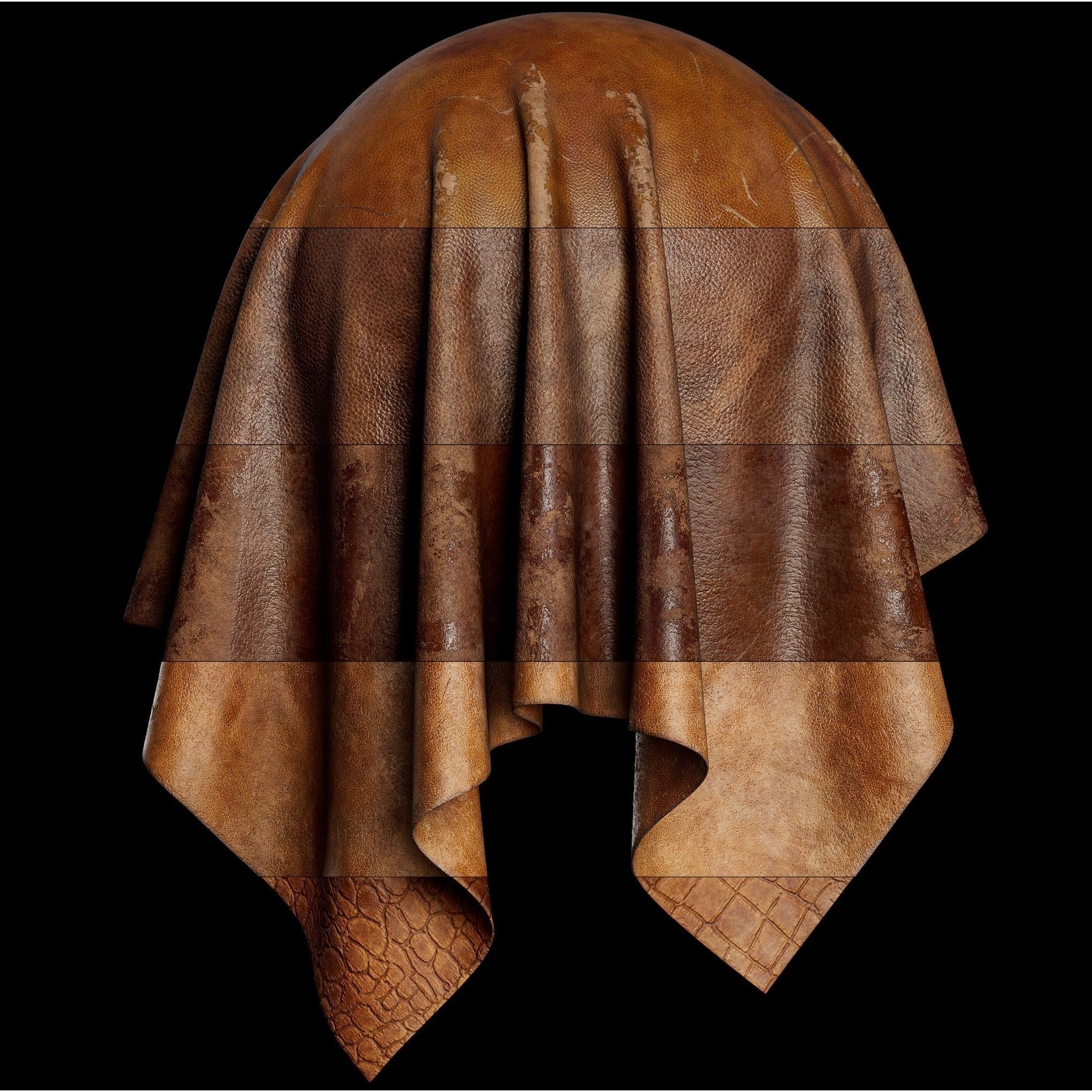 Realistic Leather Smart Materials for Substance Painter - 3D Model - View 14