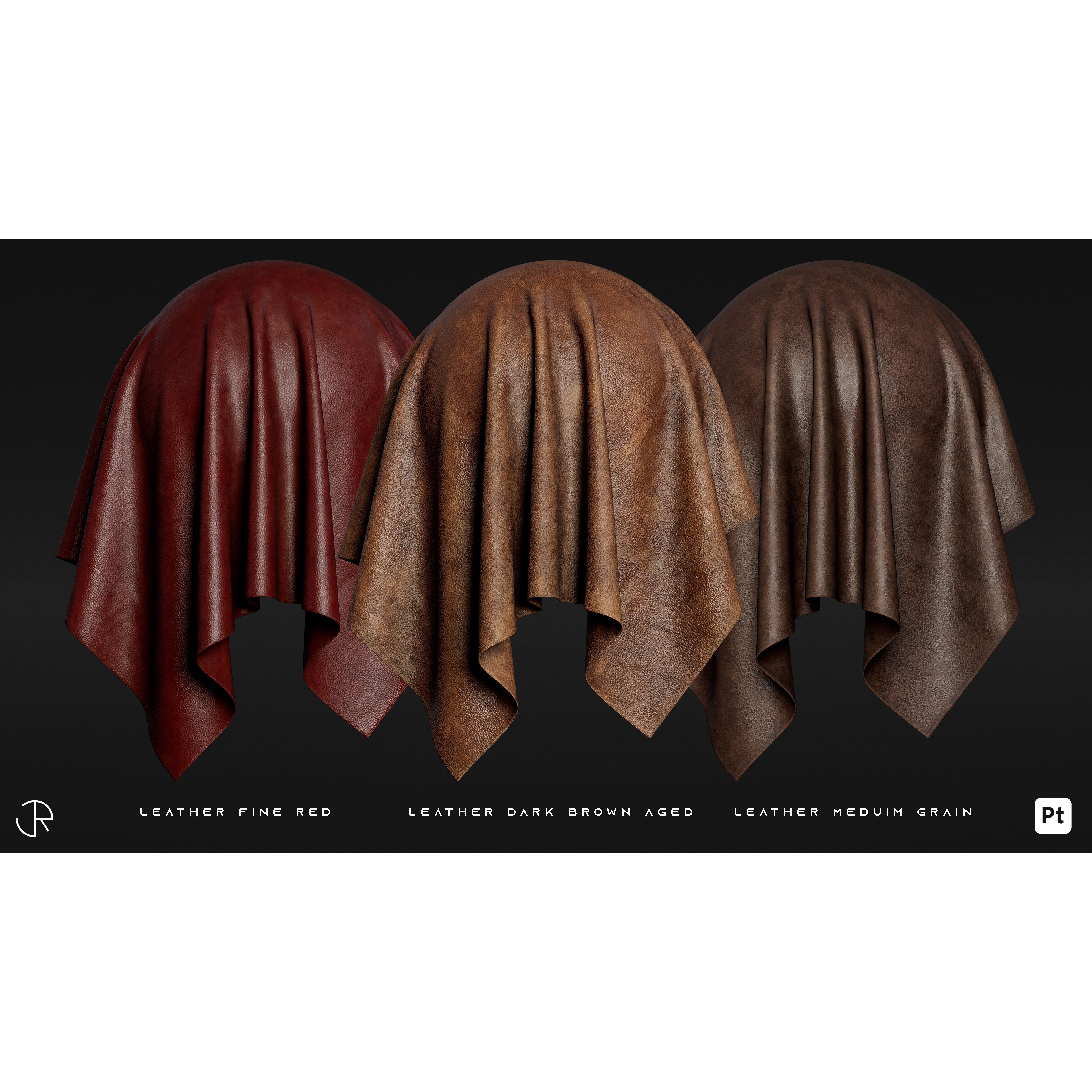 Realistic Leather Smart Materials for Substance Painter - 3D Model - View 8