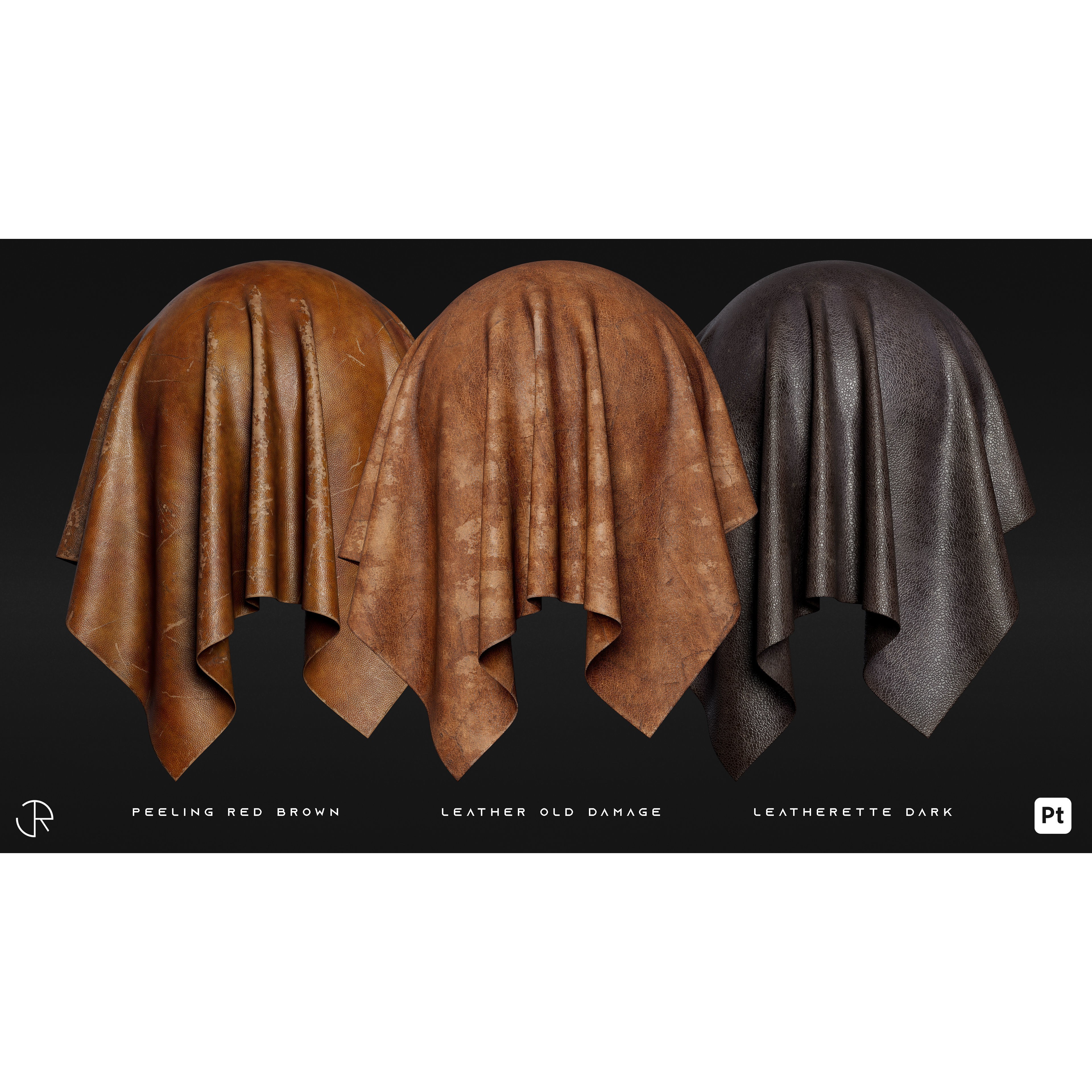 Realistic Leather Smart Materials for Substance Painter - 3D Model - View 9