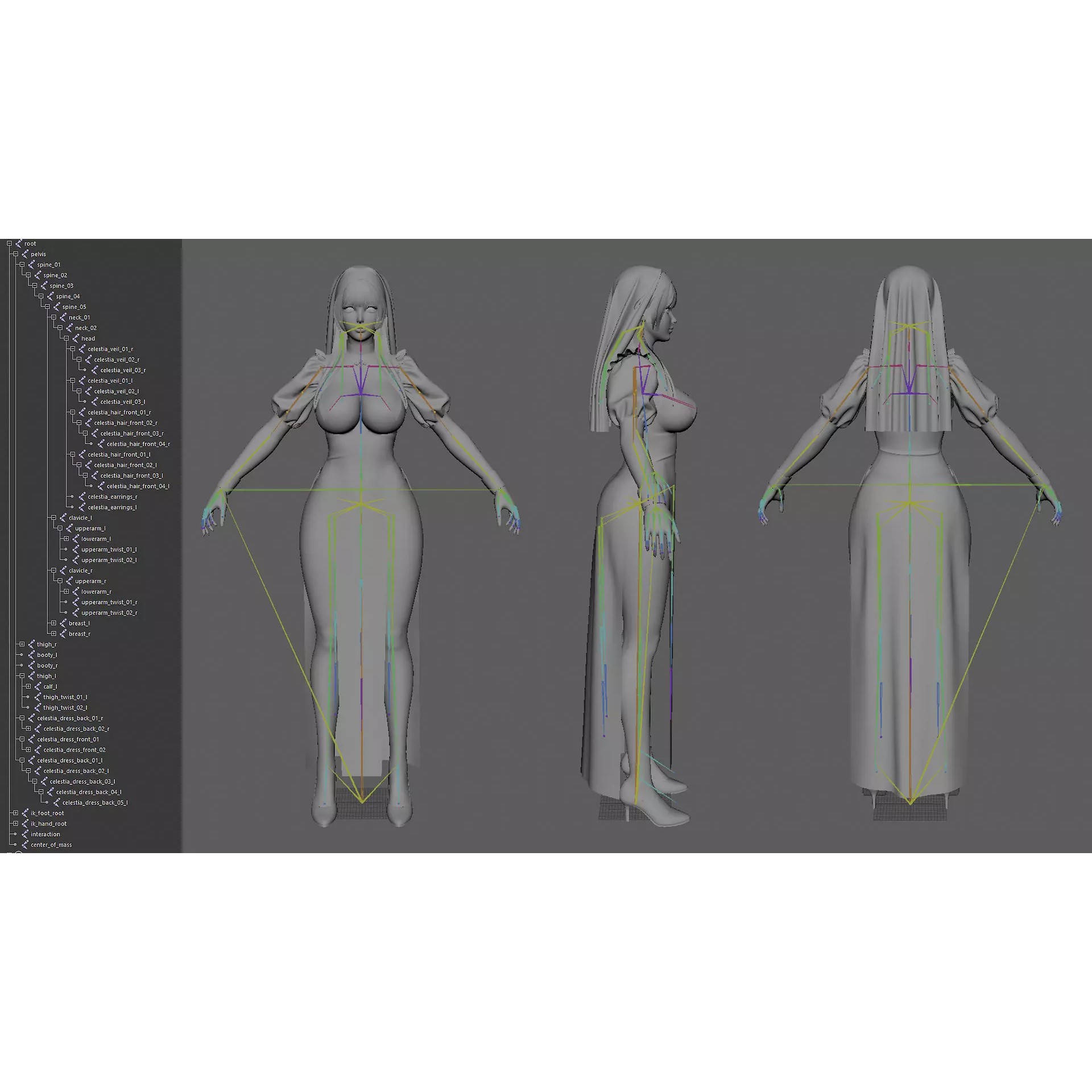 Nun Celestia - Low-Poly Game-Ready 3D Model - View 20