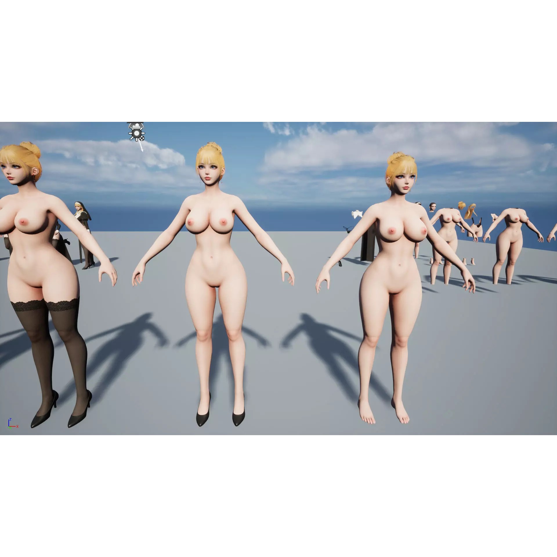 Nun Celestia - Low-Poly Game-Ready 3D Model - View 23