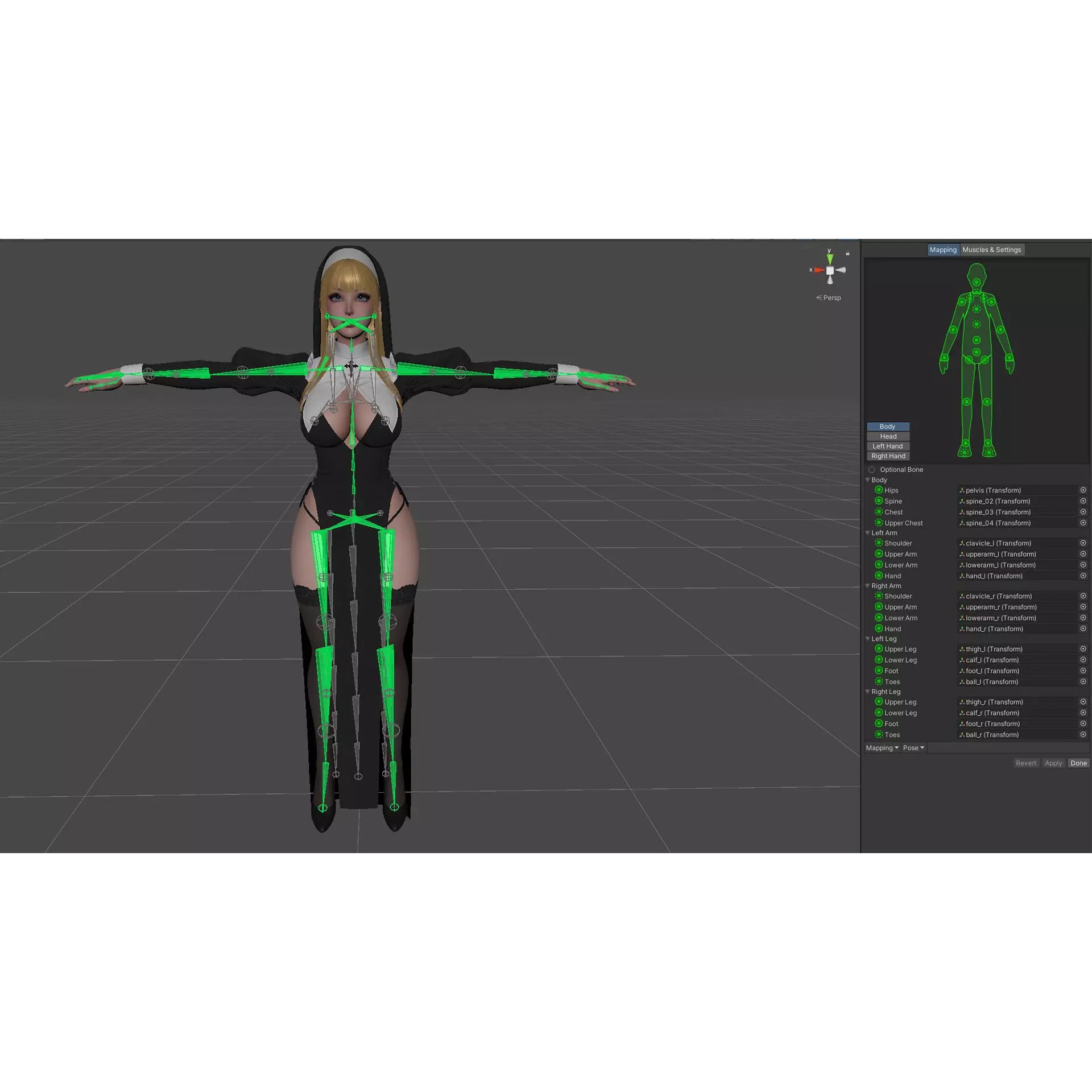 Nun Celestia - Low-Poly Game-Ready 3D Model - View 30