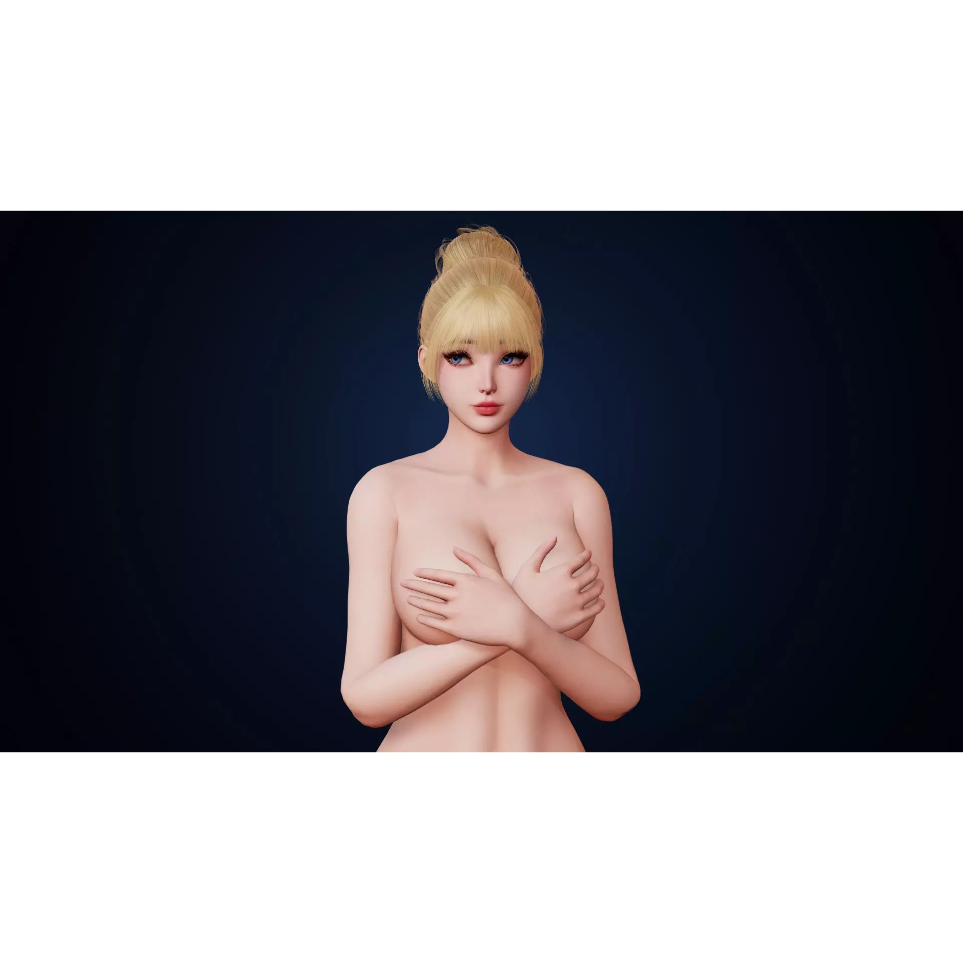 Nun Celestia - Low-Poly Game-Ready 3D Model - View 9