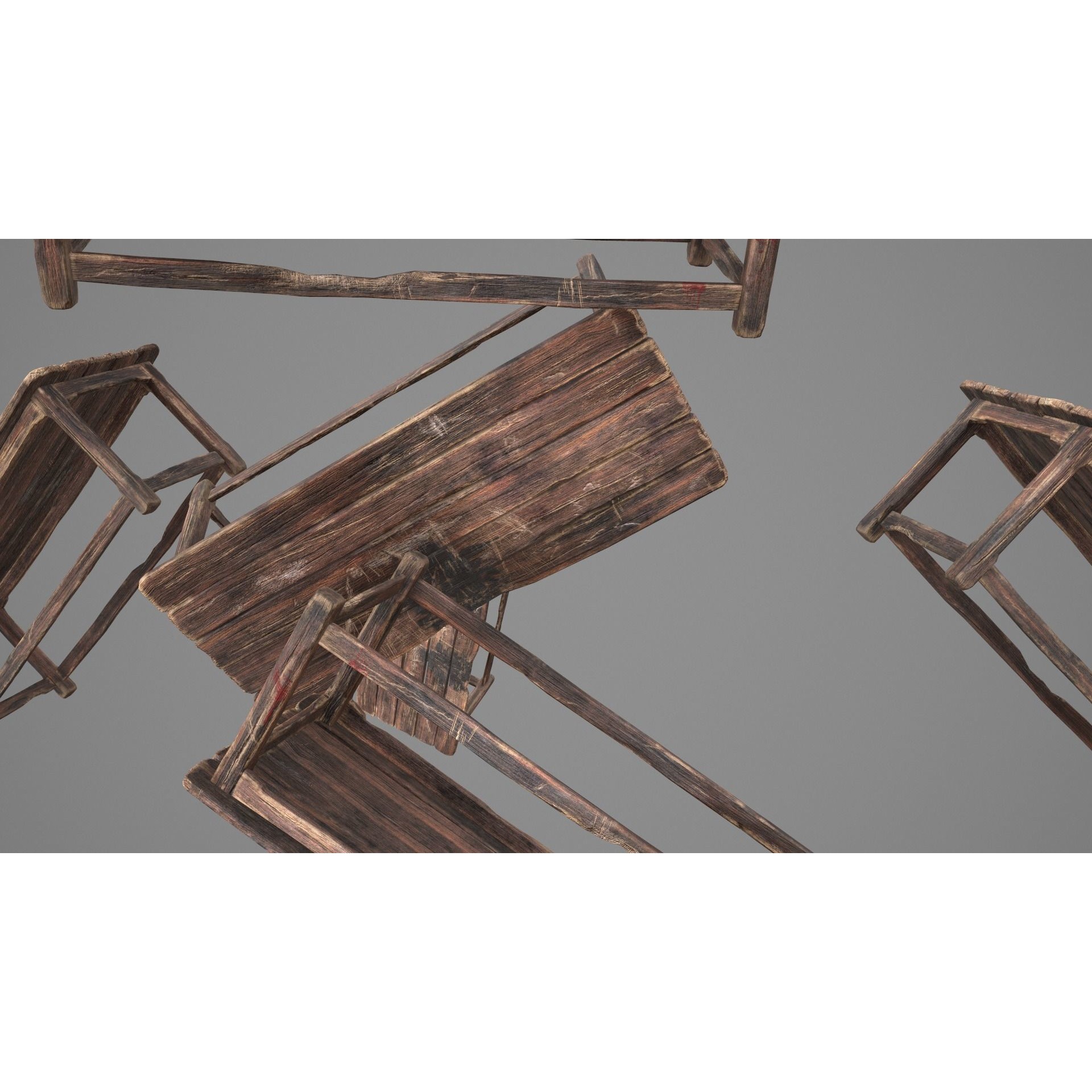 Alchemy Wood Table - Low-Poly Game-Ready 3D Model