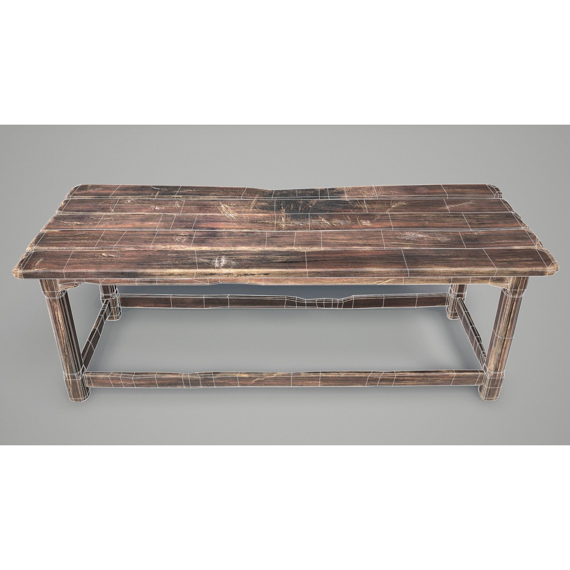 Alchemy Wood Table - Low-Poly Game-Ready 3D Model - View 13