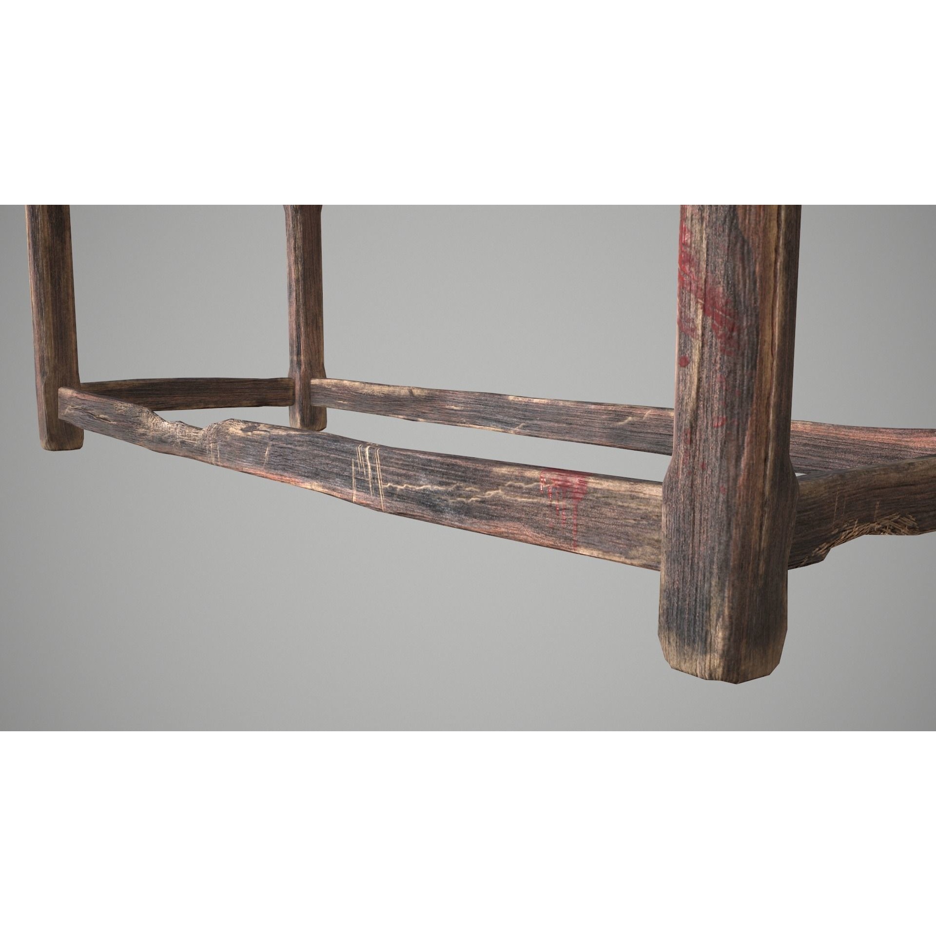 Alchemy Wood Table - Low-Poly Game-Ready 3D Model - View 14