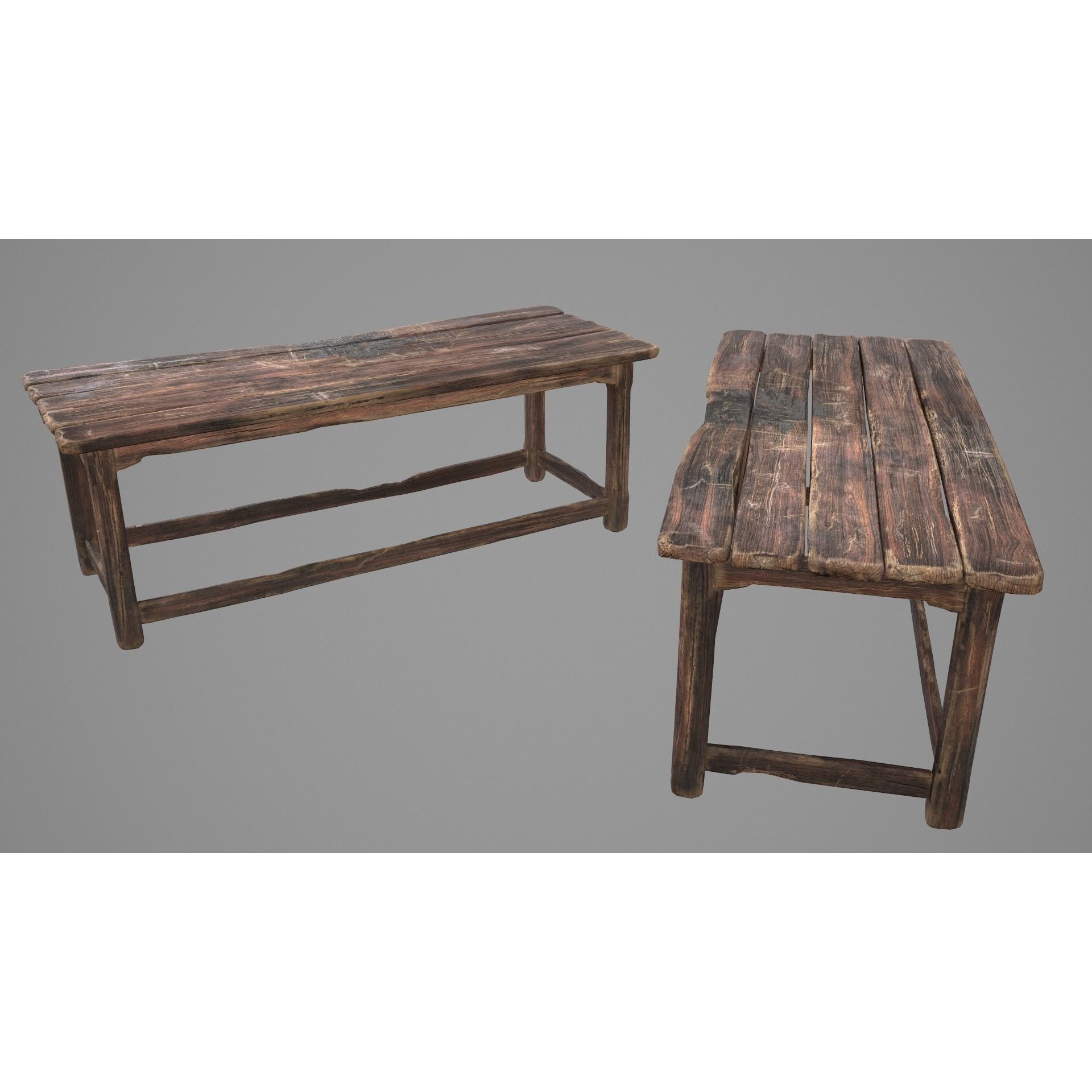 Alchemy Wood Table - Low-Poly Game-Ready 3D Model - View 17