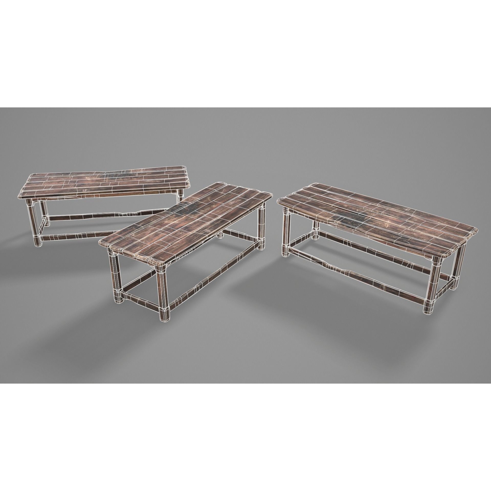 Alchemy Wood Table - Low-Poly Game-Ready 3D Model - View 20