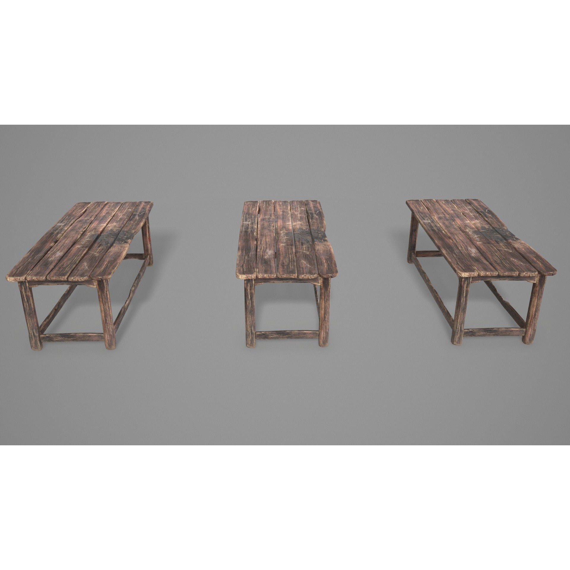 Alchemy Wood Table - Low-Poly Game-Ready 3D Model - View 23