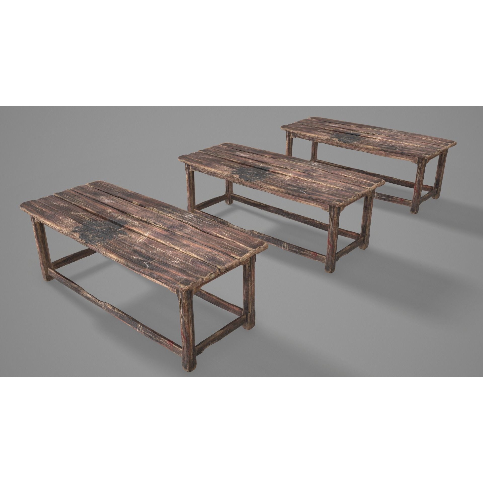 Alchemy Wood Table - Low-Poly Game-Ready 3D Model - View 26