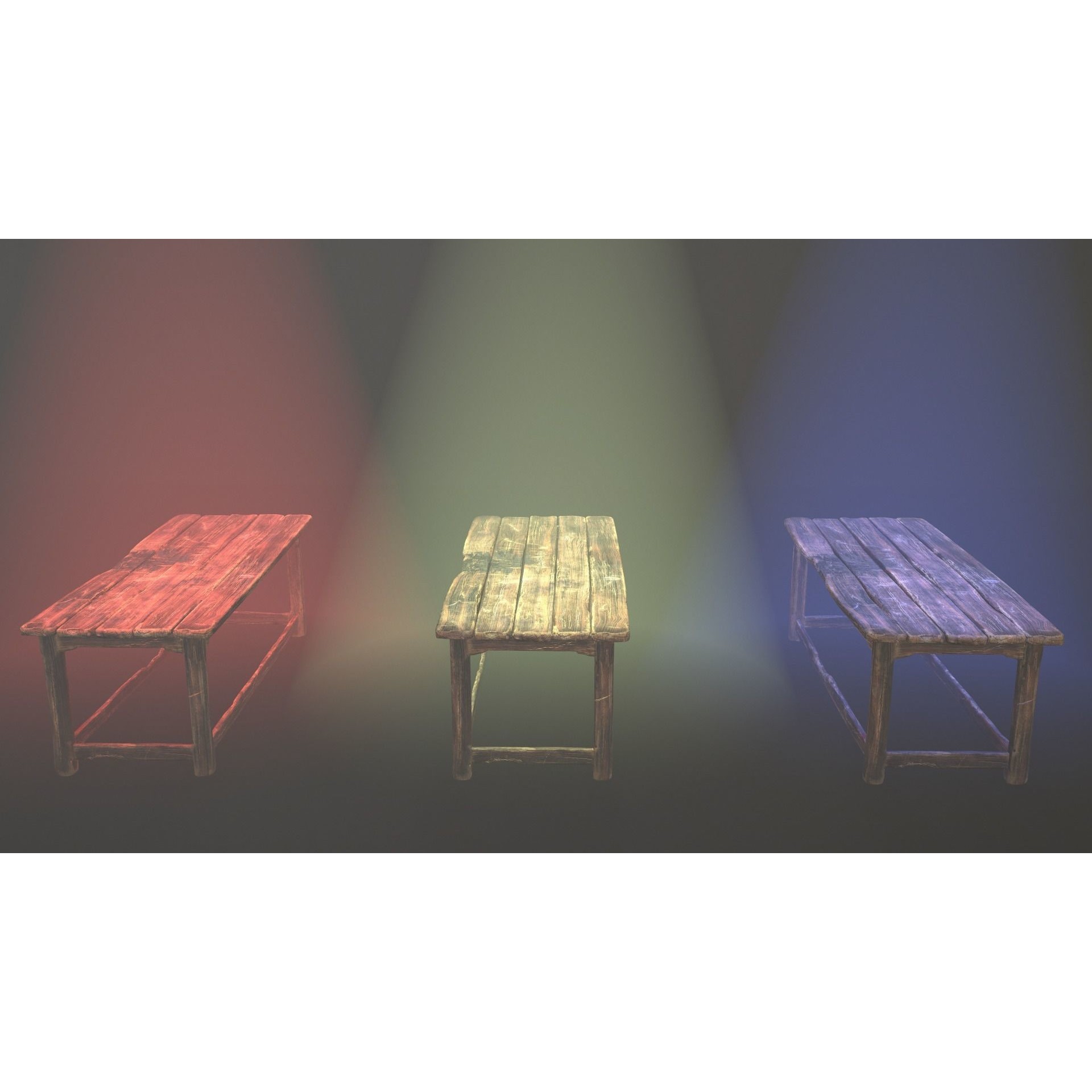 Alchemy Wood Table - Low-Poly Game-Ready 3D Model - View 27