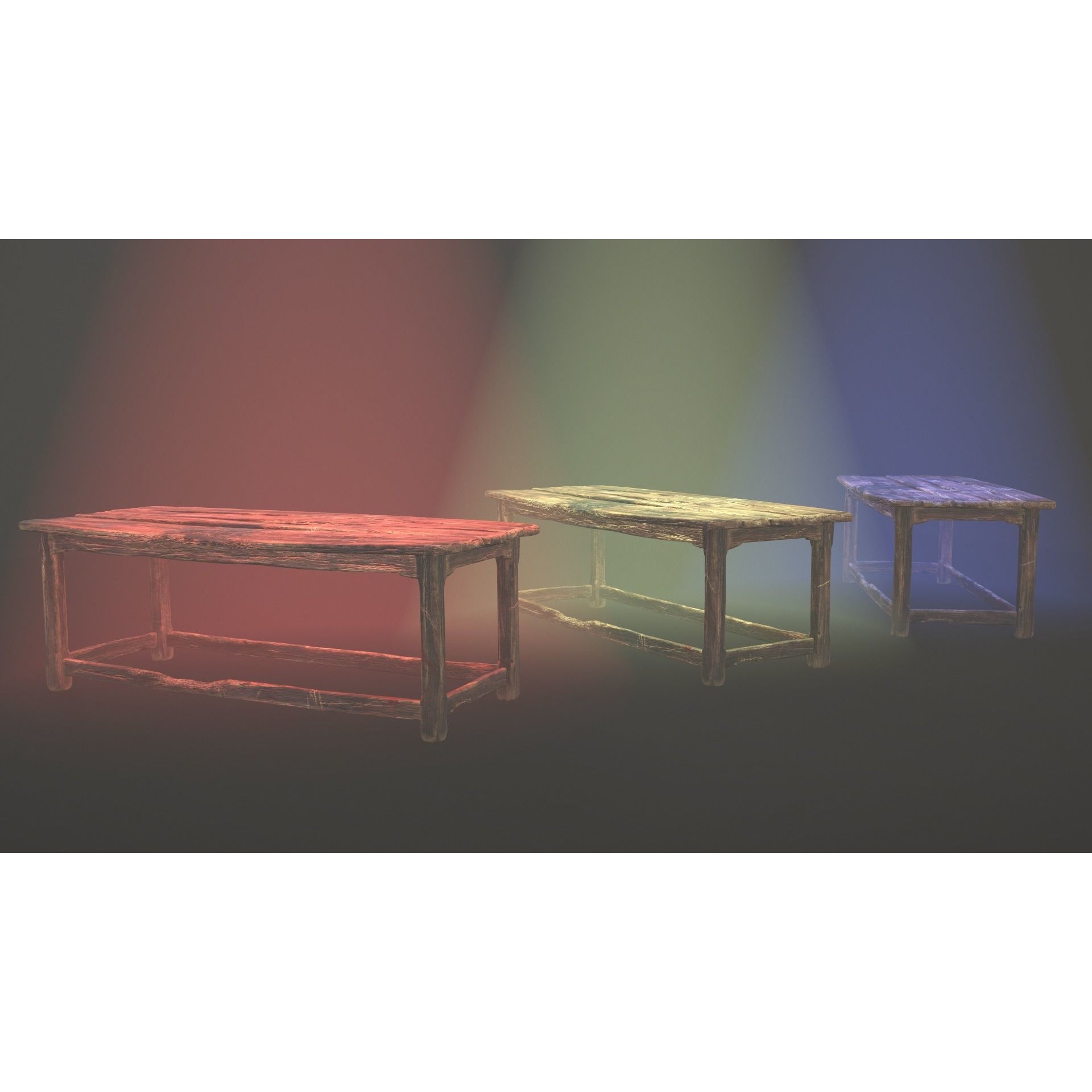 Alchemy Wood Table - Low-Poly Game-Ready 3D Model - View 29