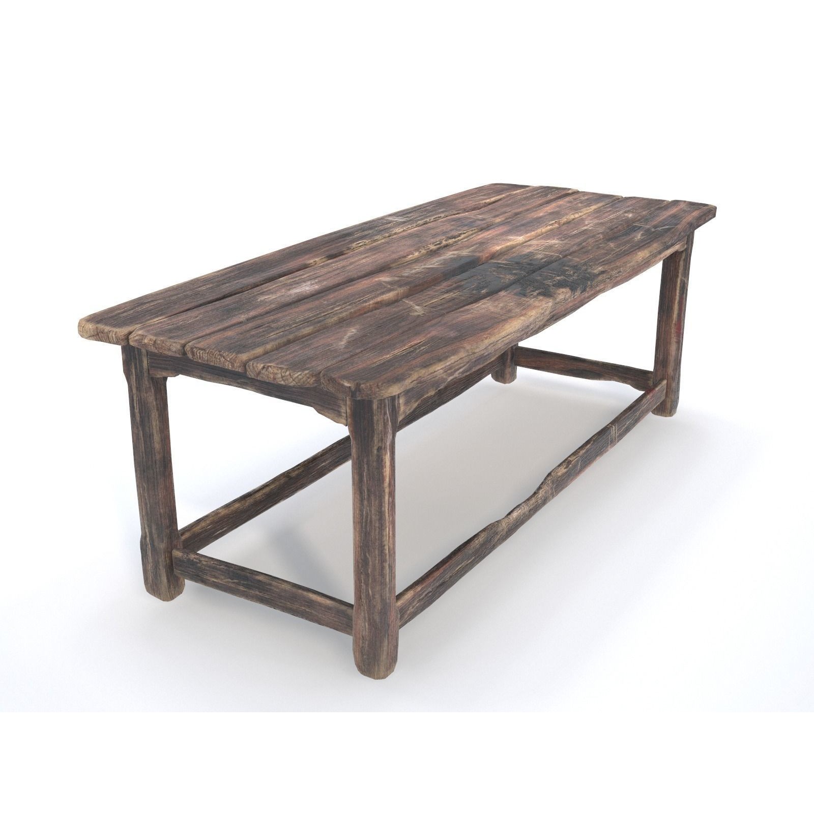 Alchemy Wood Table - Low-Poly Game-Ready 3D Model - View 3