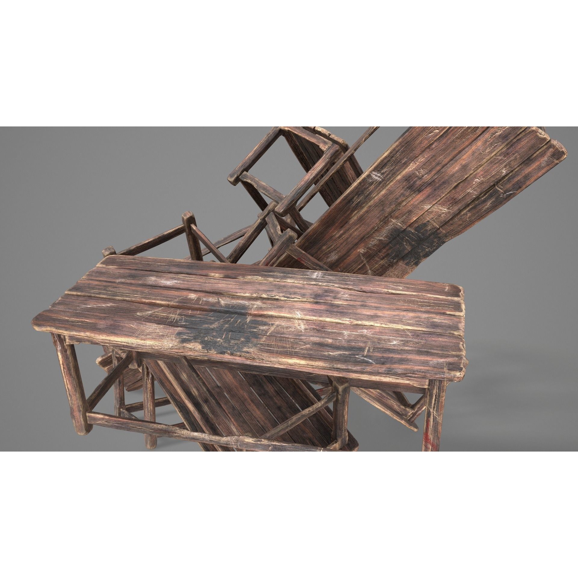 Alchemy Wood Table - Low-Poly Game-Ready 3D Model - View 36