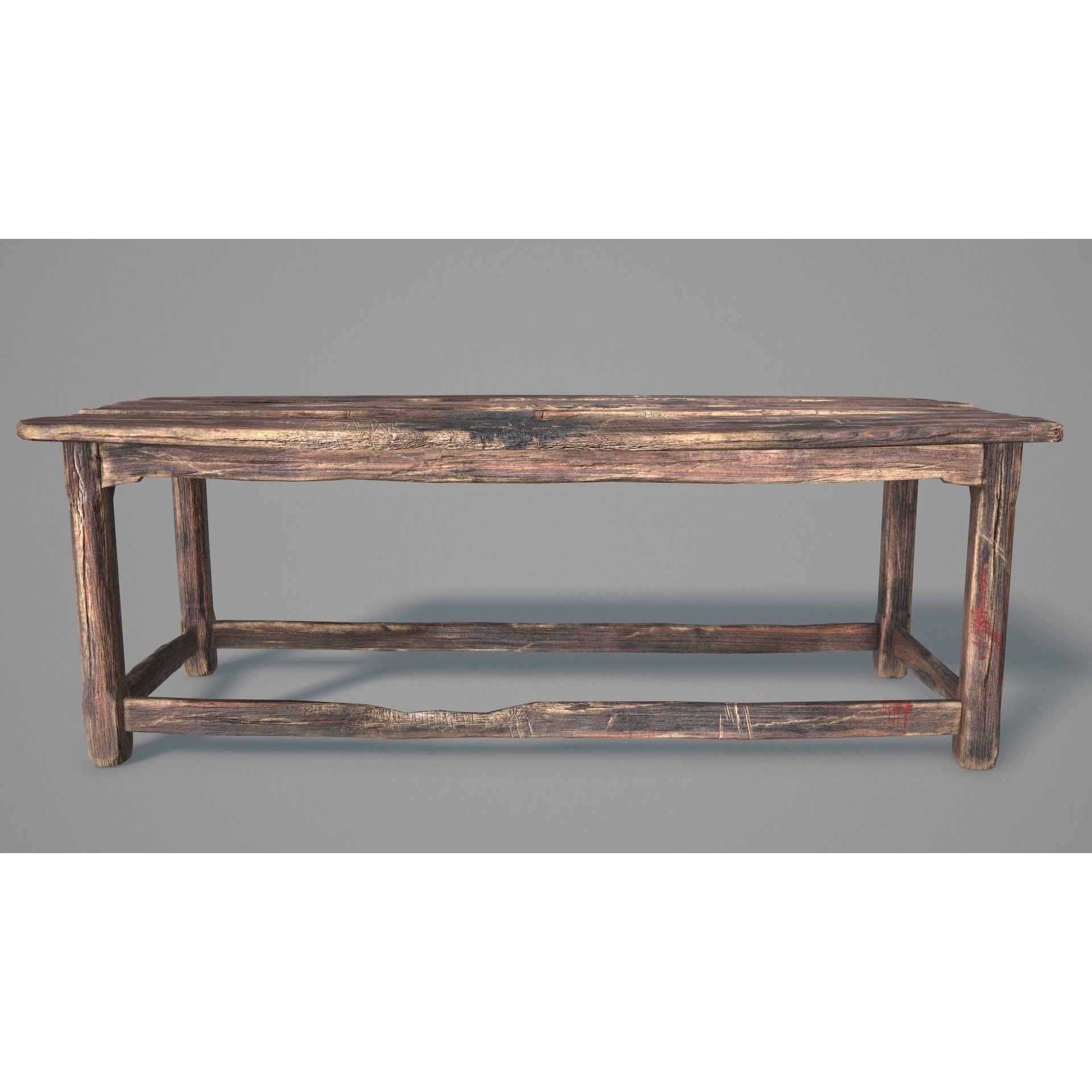 Alchemy Wood Table - Low-Poly Game-Ready 3D Model - View 7