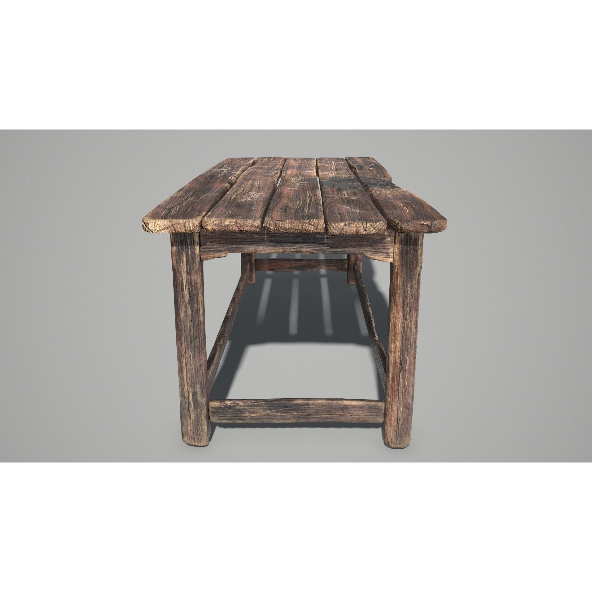 Alchemy Wood Table - Low-Poly Game-Ready 3D Model - View 9