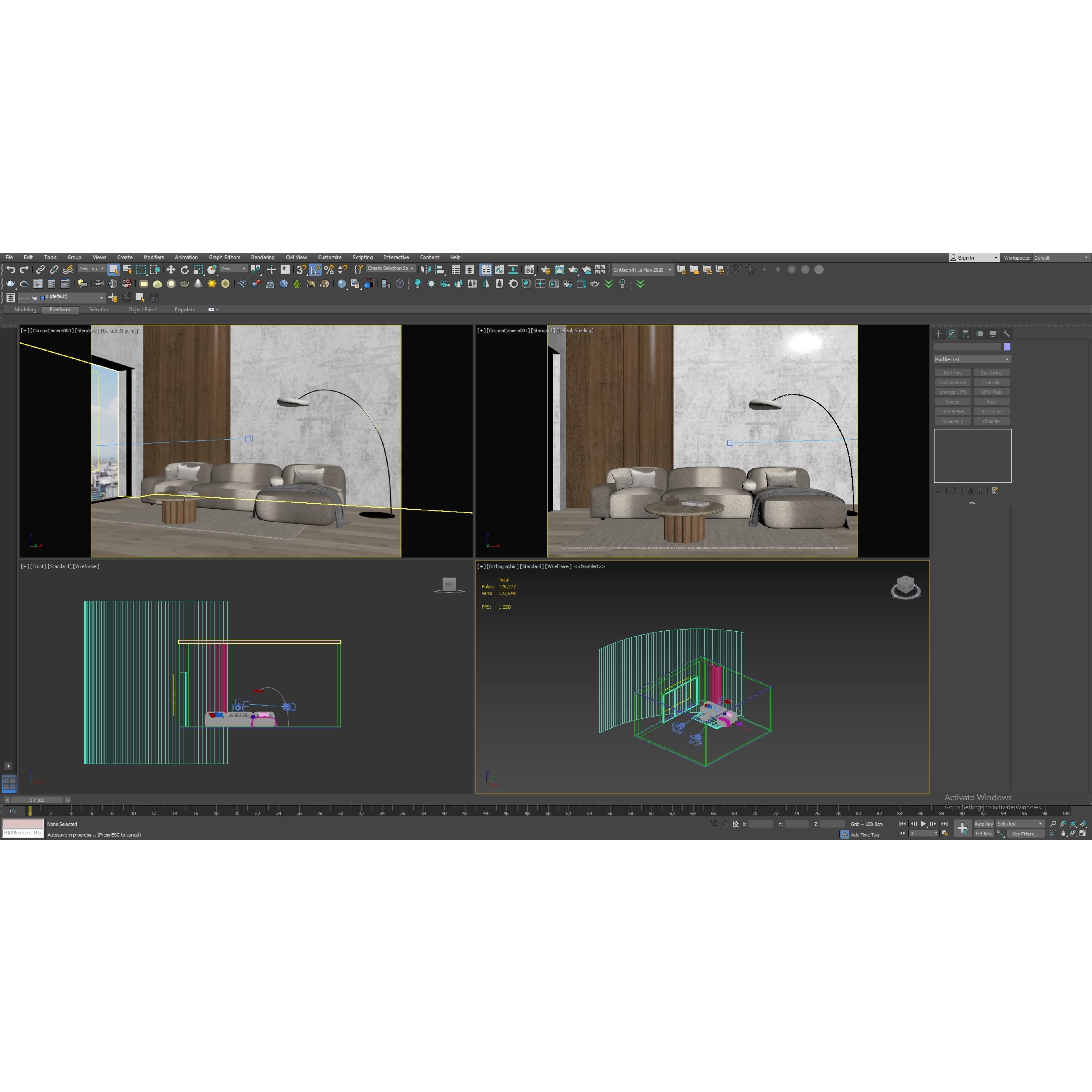 Interior Simple Scene - High-Quality 3D Model - View 4