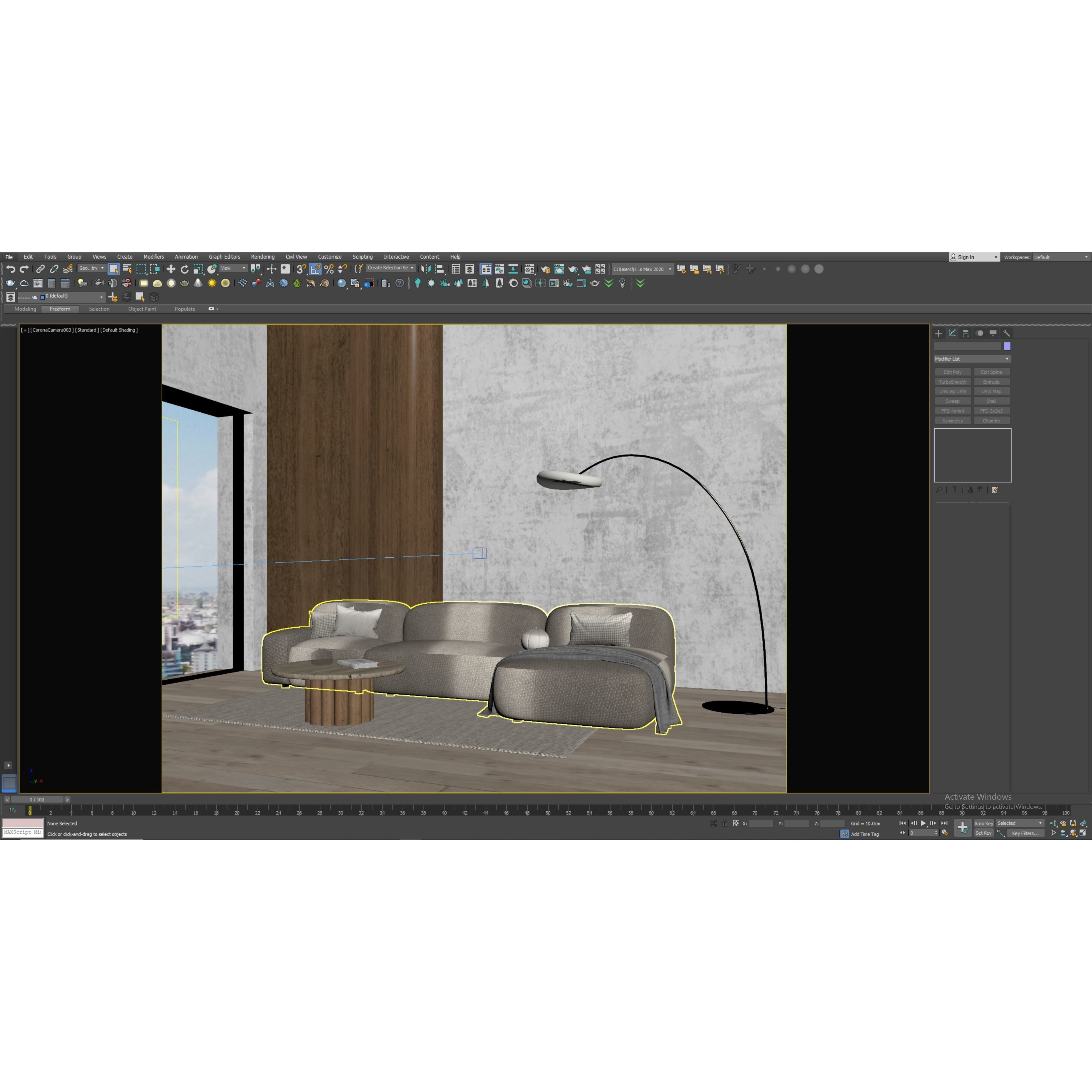 Interior Simple Scene - High-Quality 3D Model - View 6