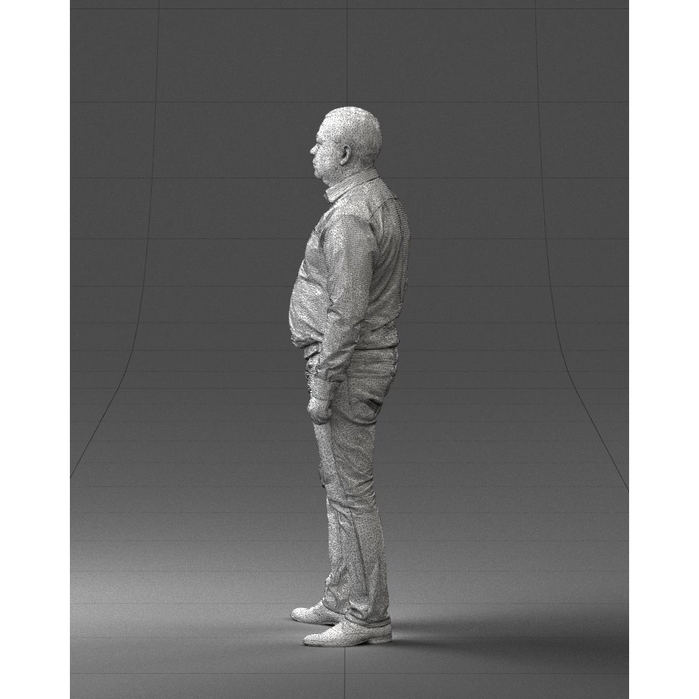 Casual Man 3D Model – Low Poly Character in Checkered Shirt, FBX - View 16