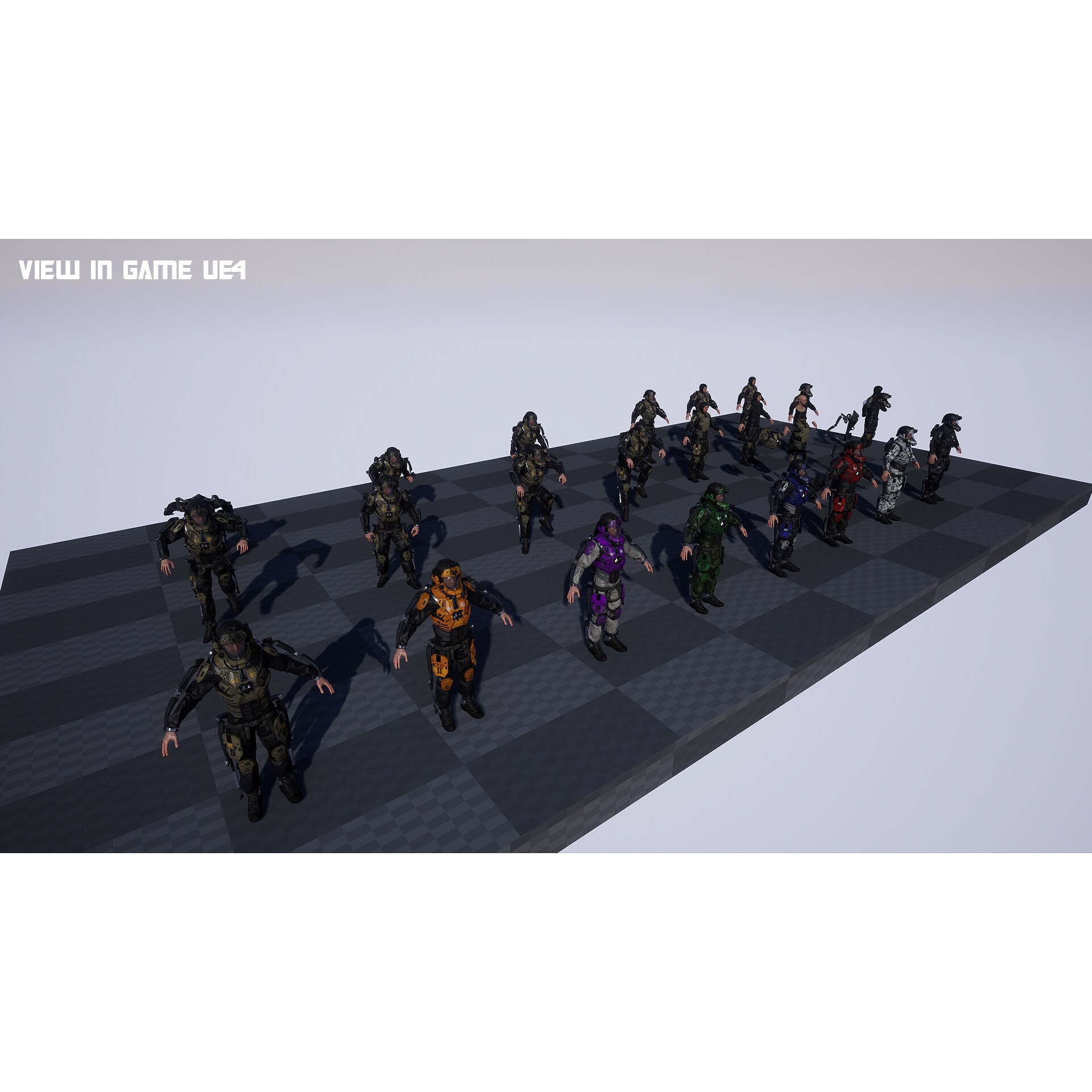 Modular Sci-Fi Soldier Vol 2 - Low-Poly Game-Ready 3D Model - View 27