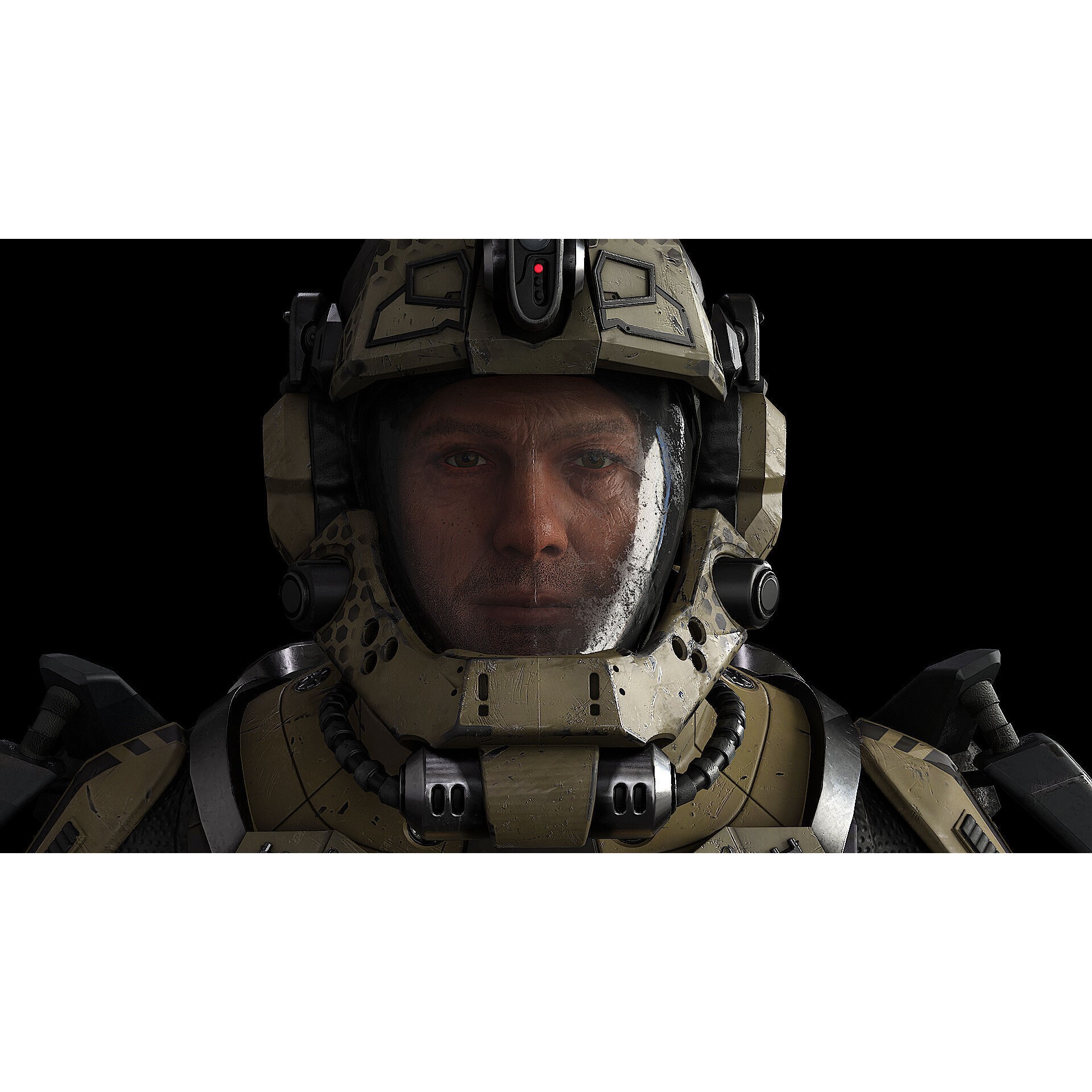 Modular Sci-Fi Soldier Vol 2 - Low-Poly Game-Ready 3D Model - View 3