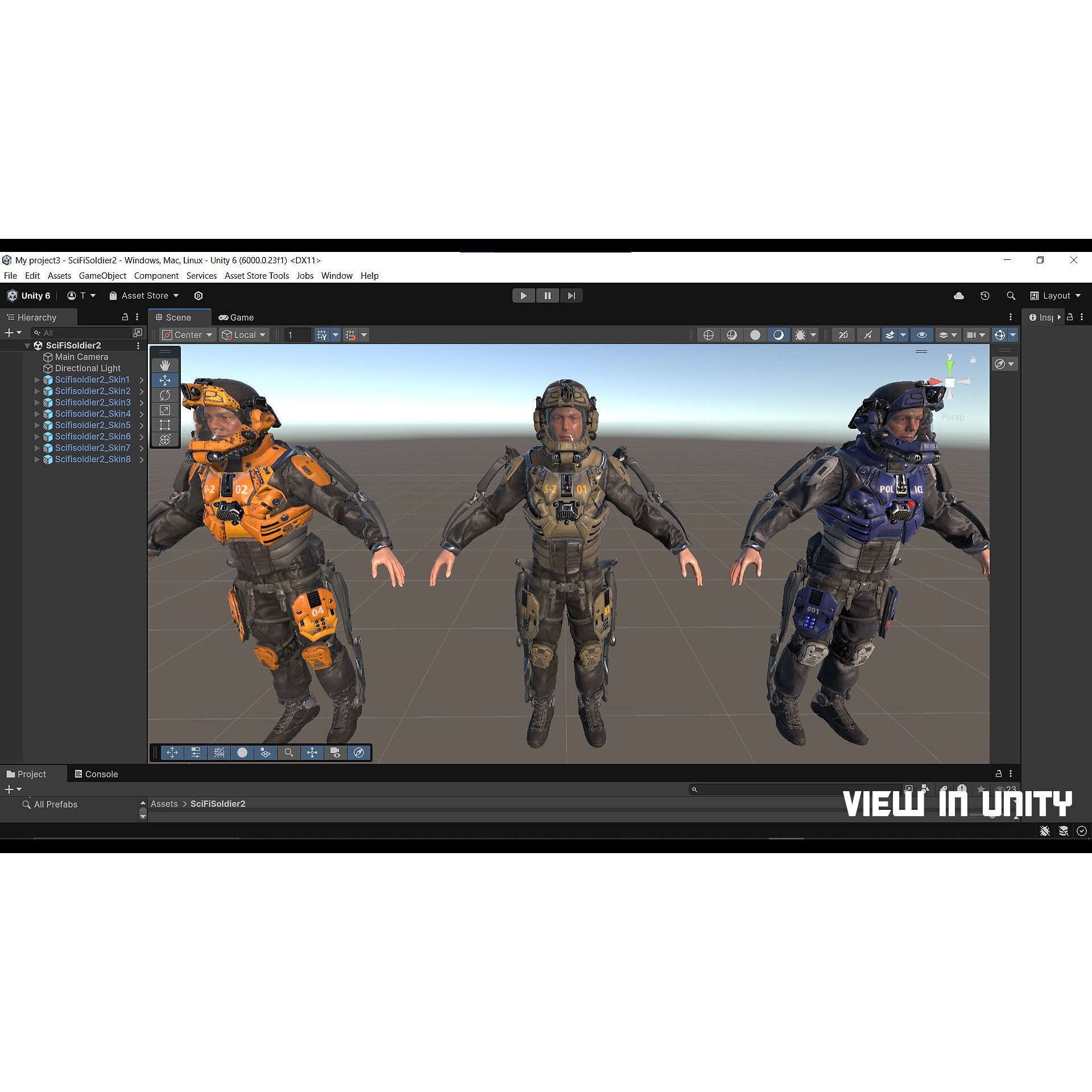 Modular Sci-Fi Soldier Vol 2 - Low-Poly Game-Ready 3D Model - View 33