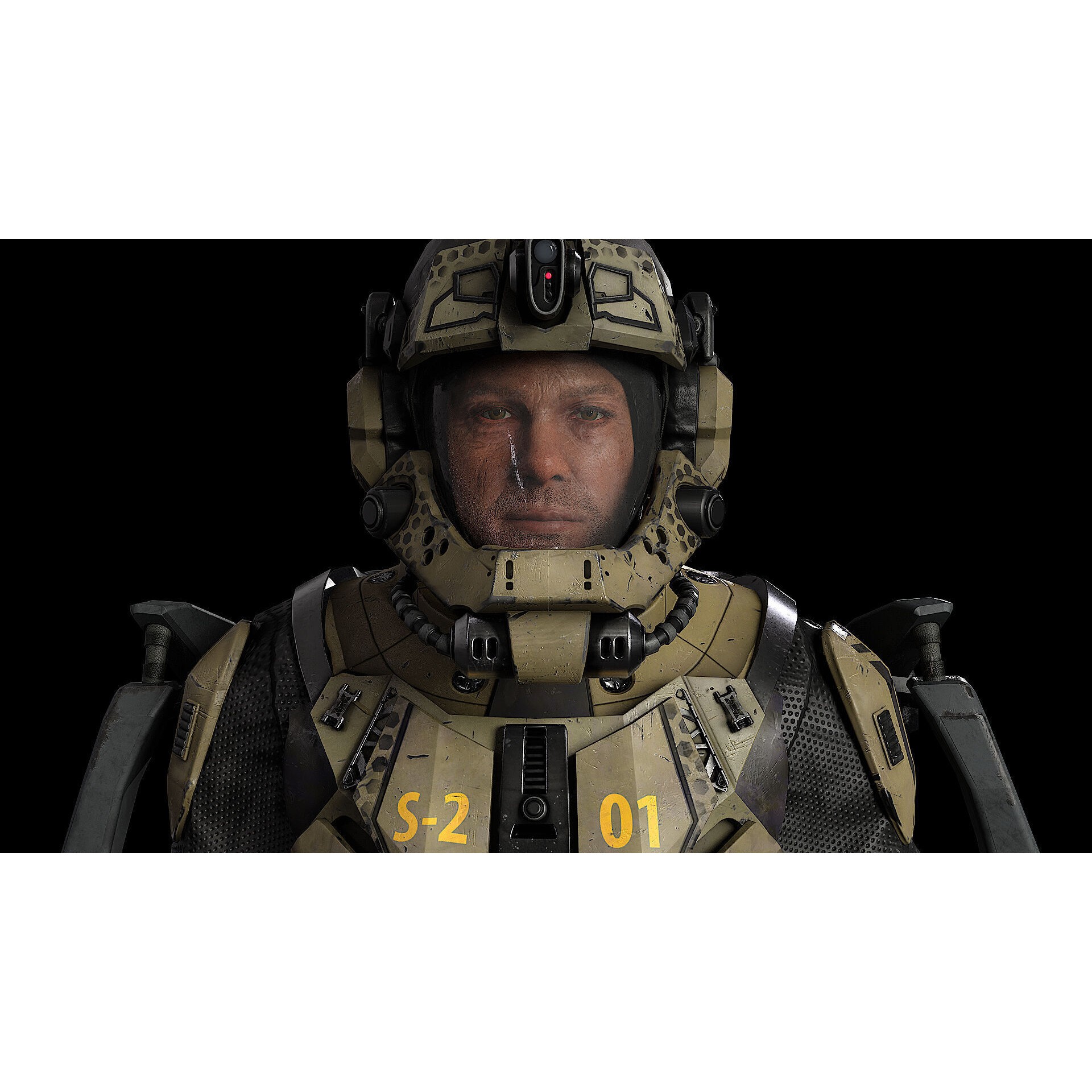 Modular Sci-Fi Soldier Vol 2 - Low-Poly Game-Ready 3D Model - View 8