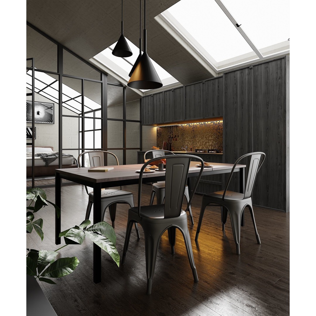 Loft Interior Scene 3D Model – High Poly Blender File, PBR Textures - View 4