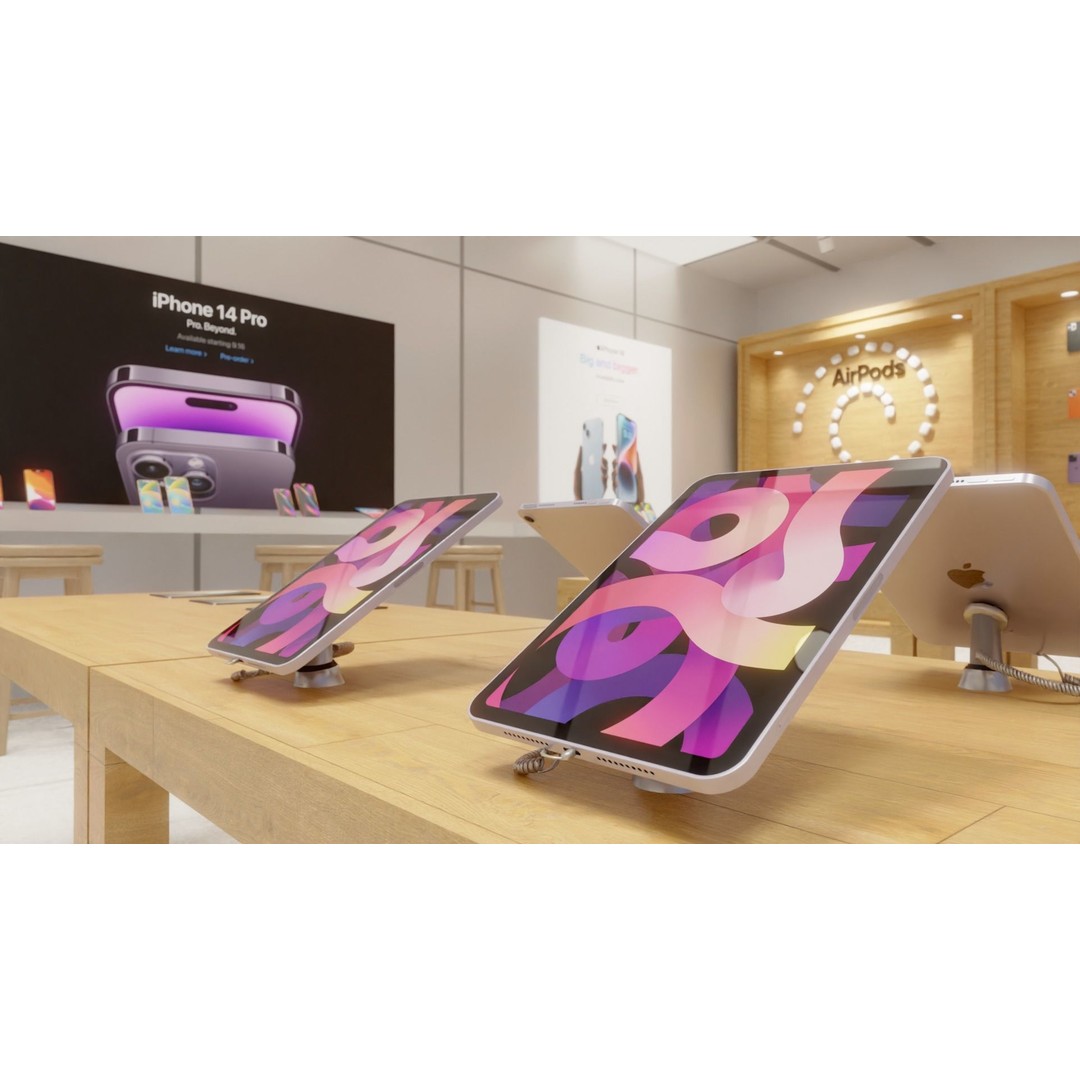 Apple Store 3D Model – Low Poly Retail Environment, FBX, Blender - View 10