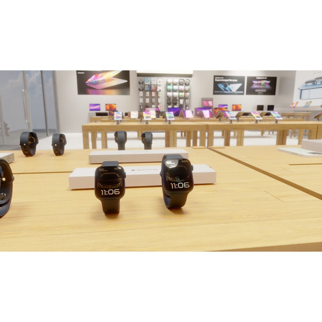 Apple Store 3D Model – Low Poly Retail Environment, FBX, Blender - View 11