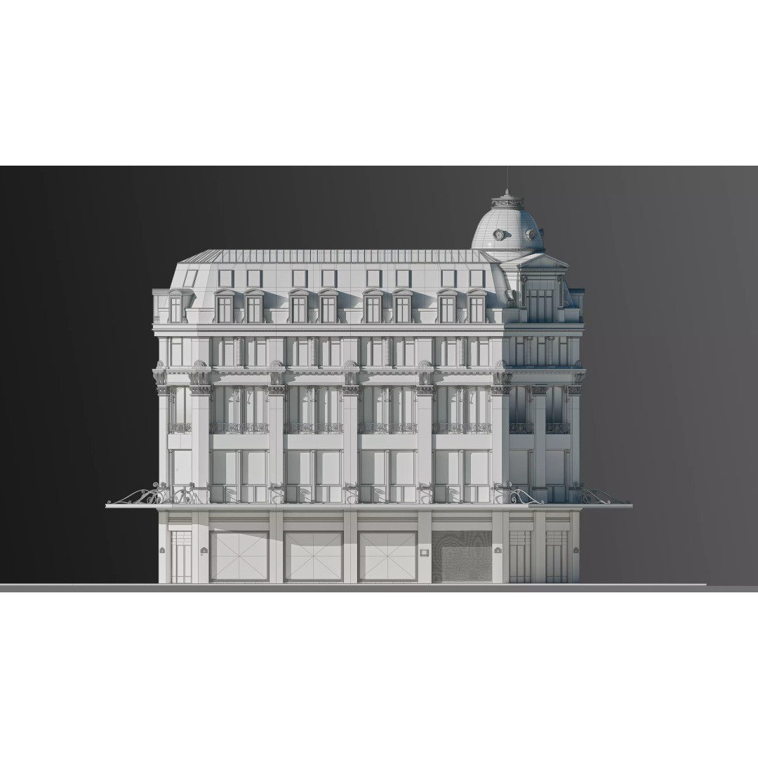 Modular European Department Store 3D Model – Detailed Architecture, Blender, PBR - View 10