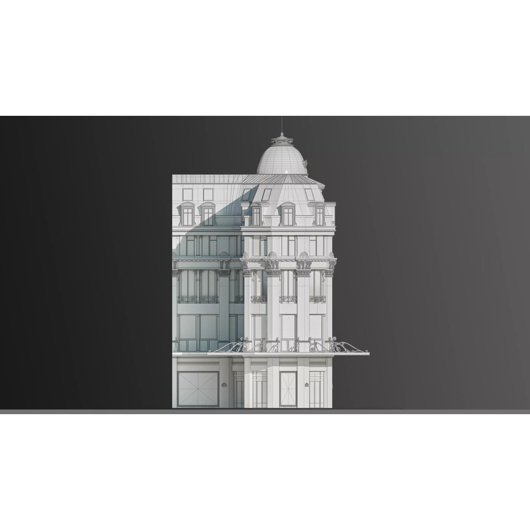 Modular European Department Store 3D Model – Detailed Architecture, Blender, PBR - View 12