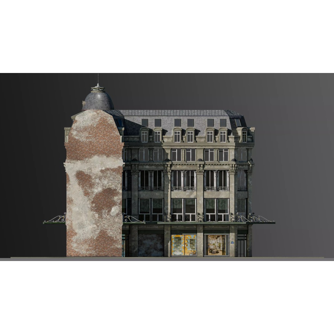 Modular European Department Store 3D Model – Detailed Architecture, Blender, PBR - View 13