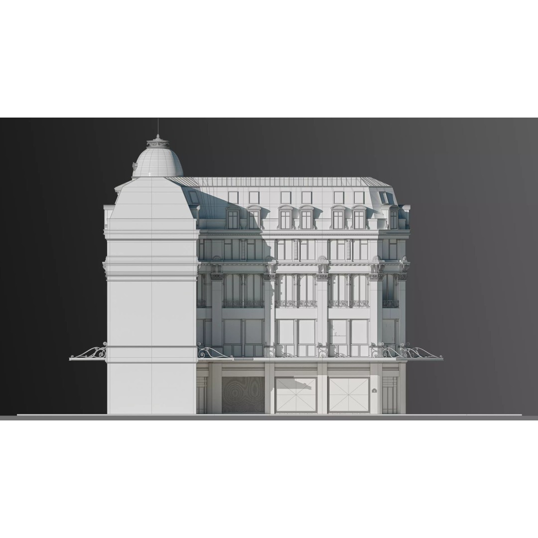 Modular European Department Store 3D Model – Detailed Architecture, Blender, PBR - View 14