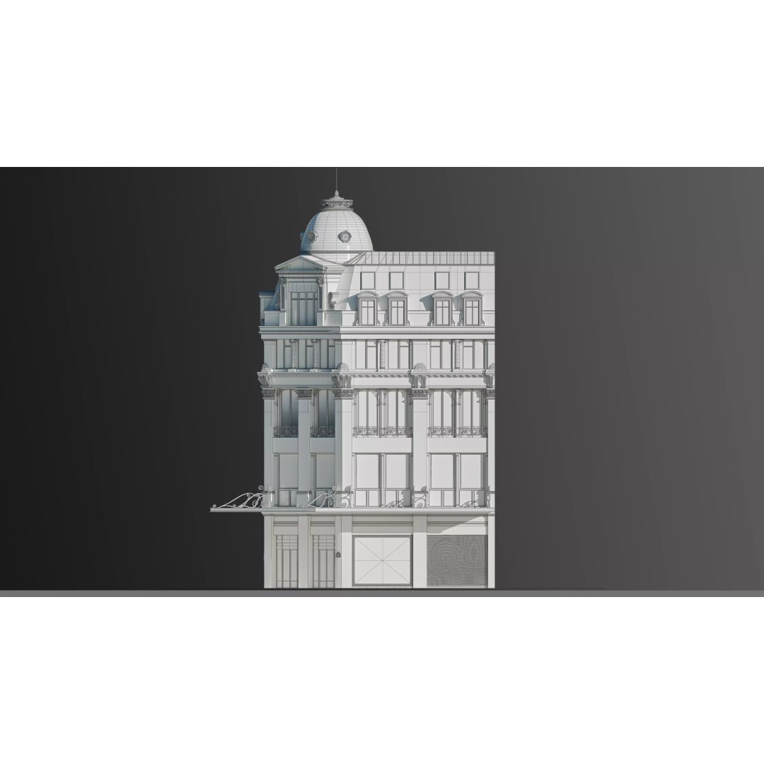 Modular European Department Store 3D Model – Detailed Architecture, Blender, PBR - View 16