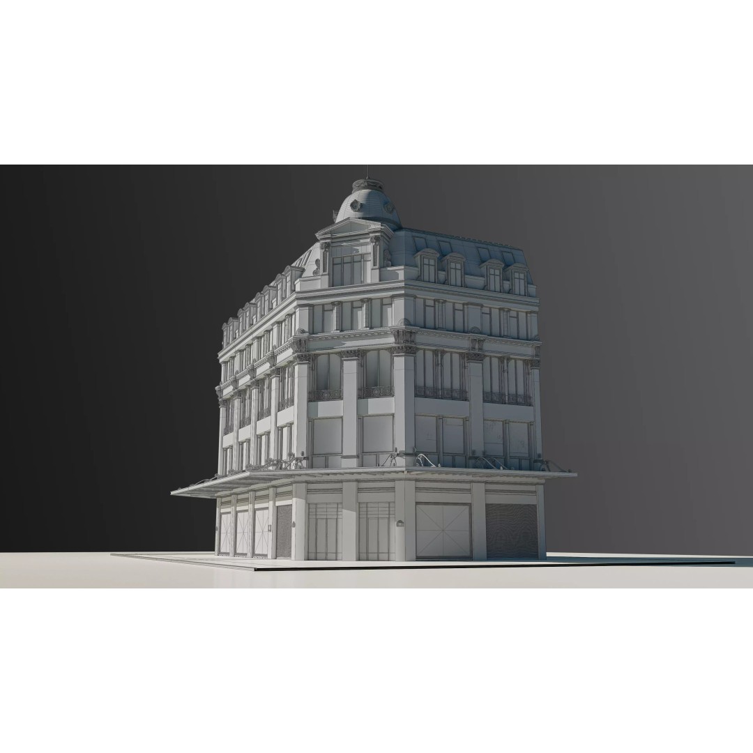Modular European Department Store 3D Model – Detailed Architecture, Blender, PBR - View 20