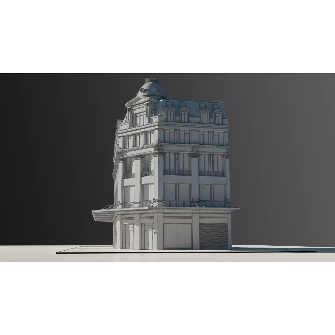 Modular European Department Store 3D Model – Detailed Architecture, Blender, PBR - View 22