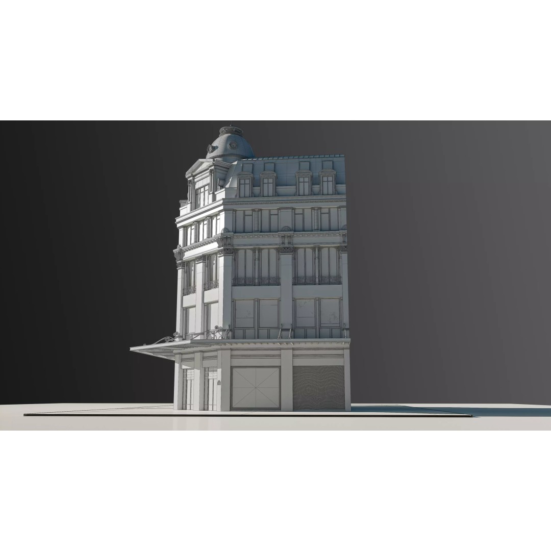 Modular European Department Store 3D Model – Detailed Architecture, Blender, PBR - View 24